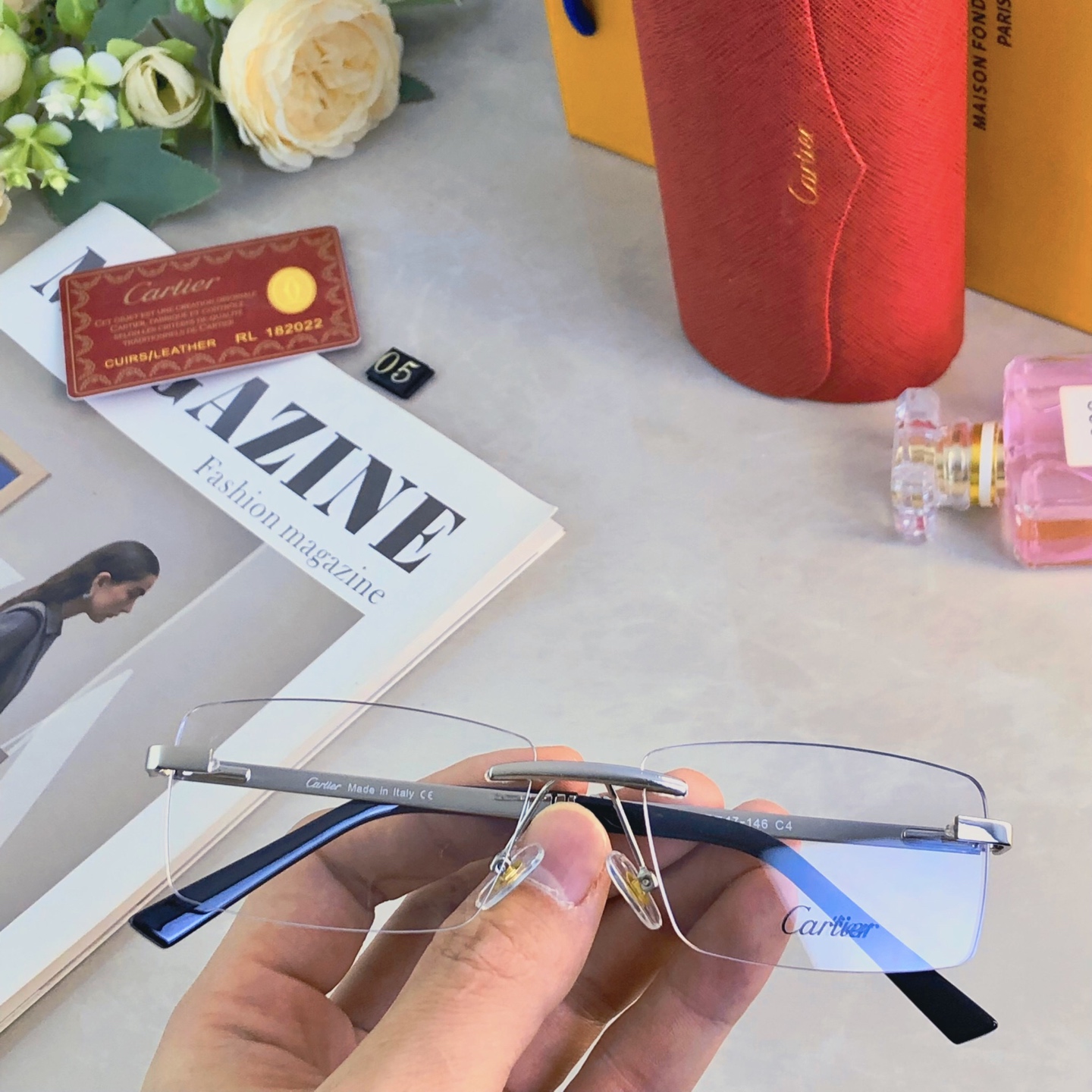 🔥🔥Cartie*2026新款时尚休闲眼镜框高端商务无框近视眼镜