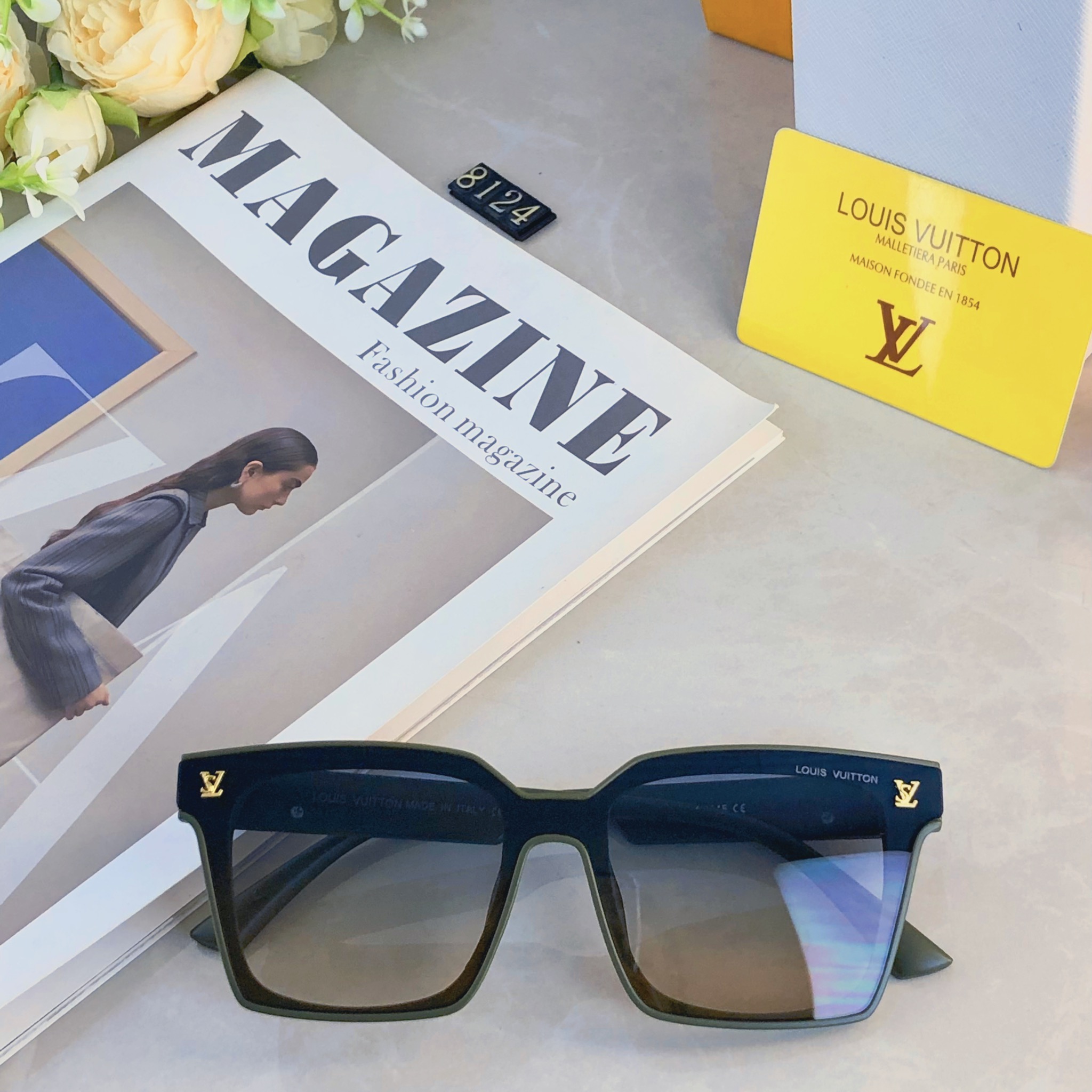 🔥🔥Louis vuitto*方框眼镜潮流时尚墨镜女网红同款ins太阳镜