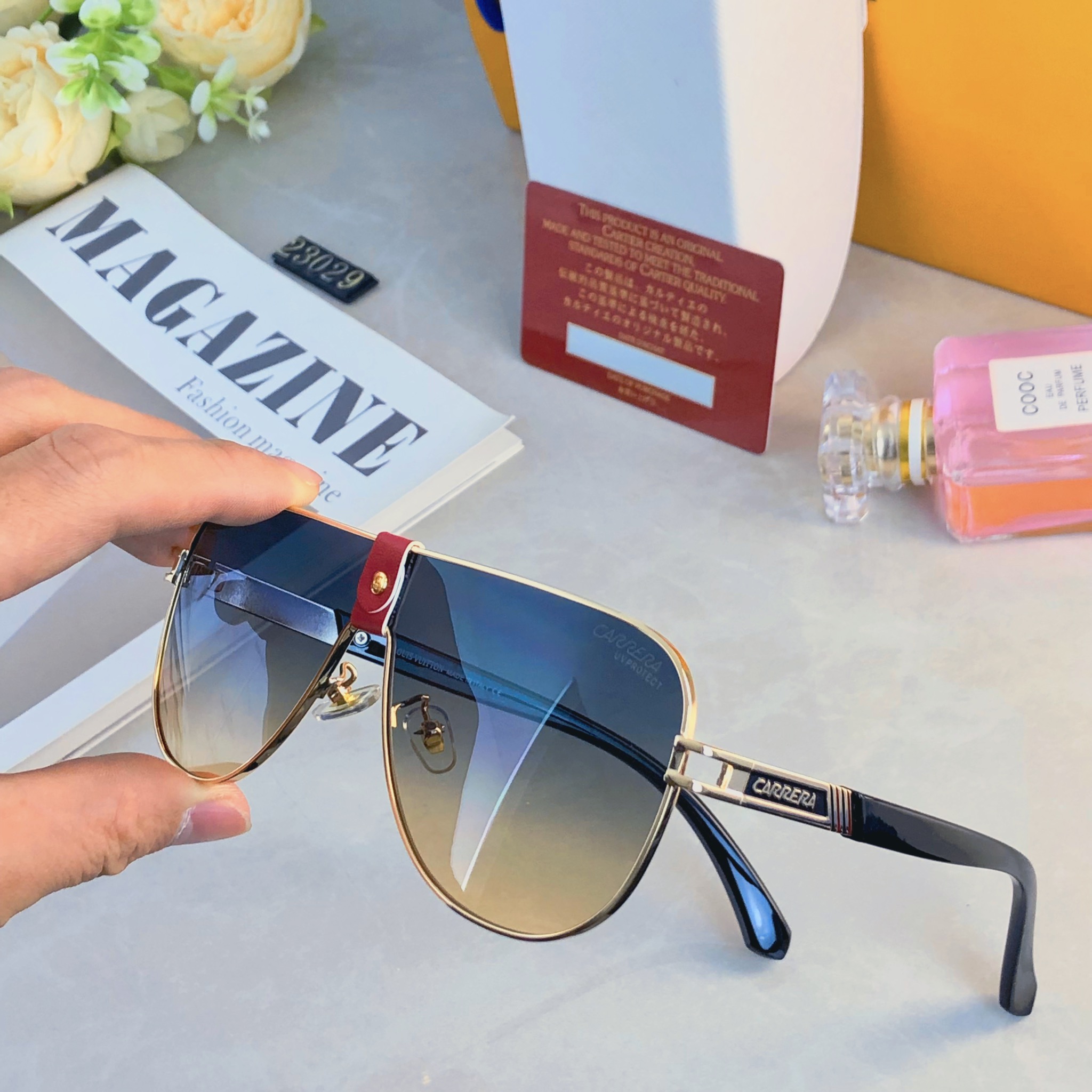 🔥🔥卡雷拉王嘉尔同款金属椭墨镜男痞帅复古茶色经典高级感太阳眼镜女