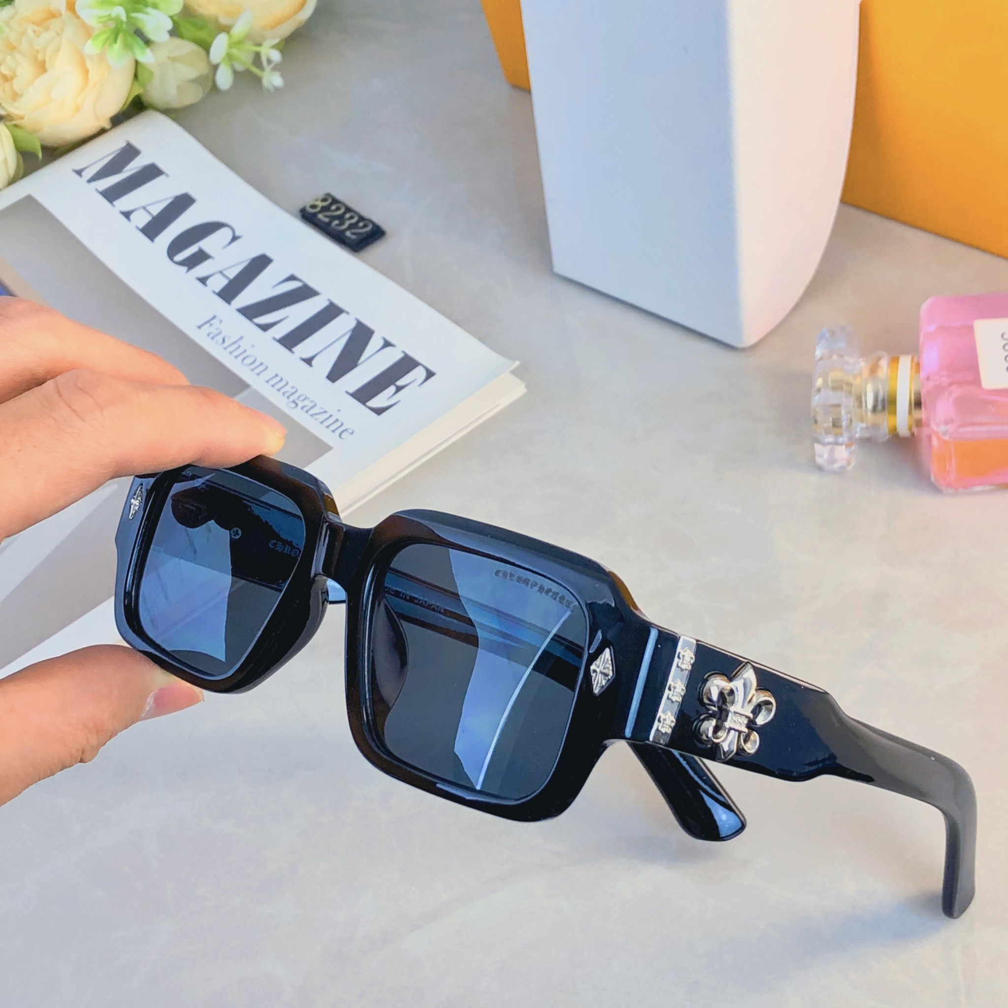 🔥欧美简约复古墨镜素颜防紫外线神器网红太阳镜可配近视