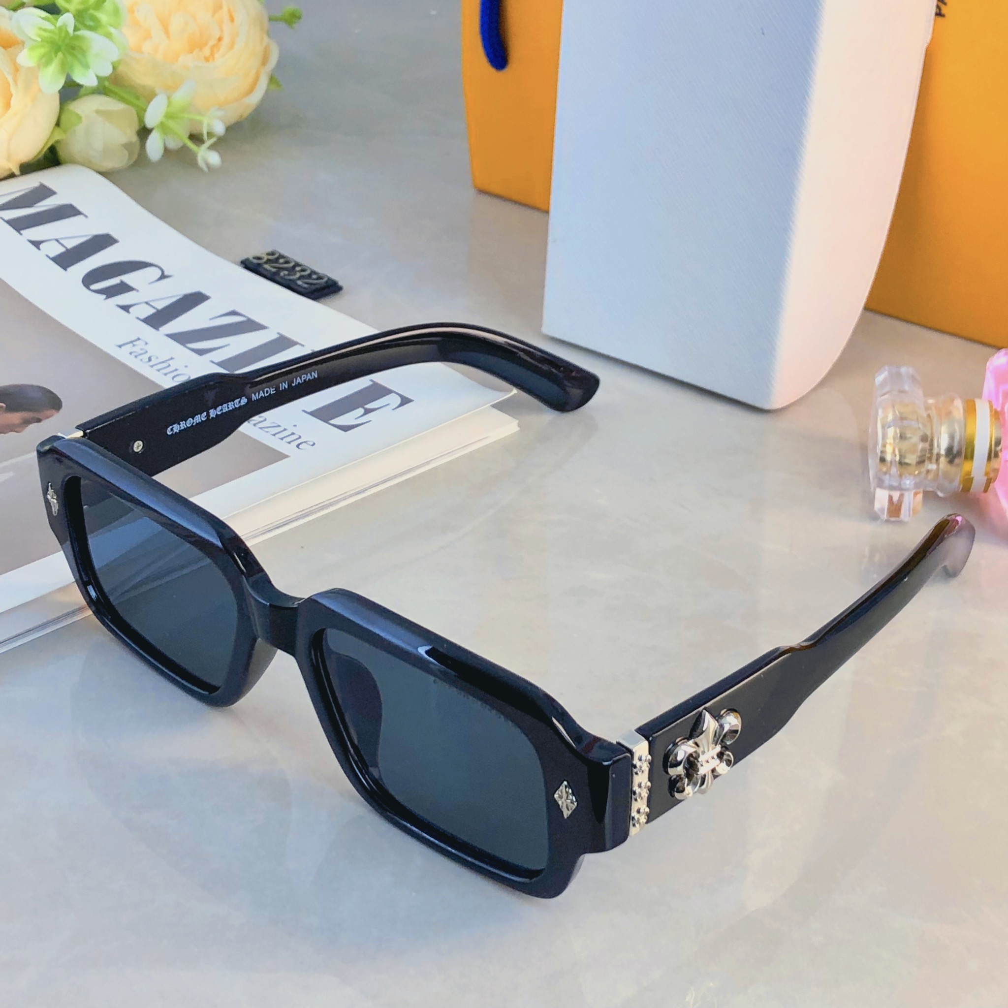 🔥欧美简约复古墨镜素颜防紫外线神器网红太阳镜可配近视