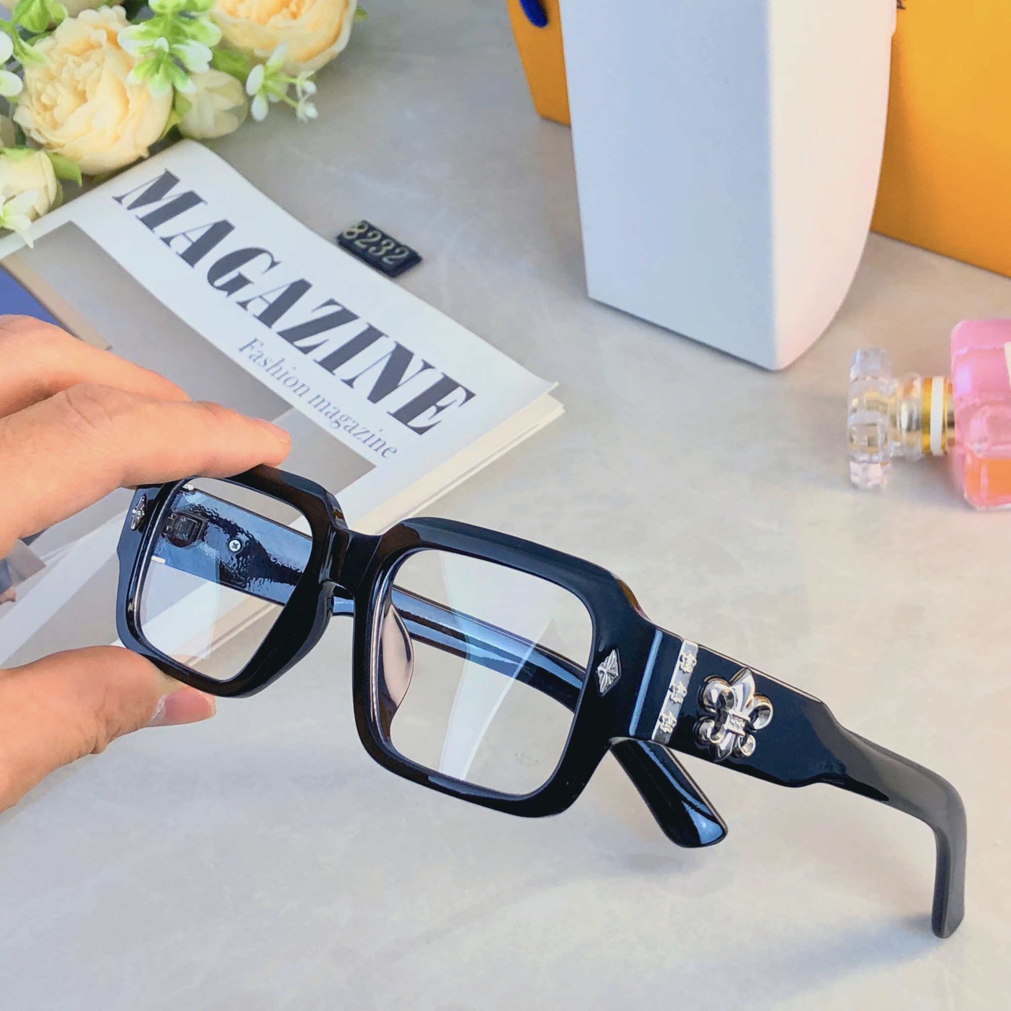 🔥欧美简约复古墨镜素颜防紫外线神器网红太阳镜可配近视