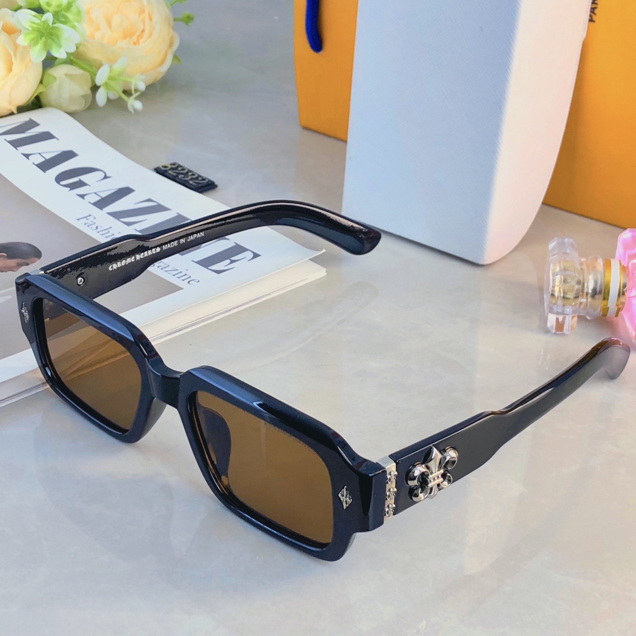 🔥欧美简约复古墨镜素颜防紫外线神器网红太阳镜可配近视