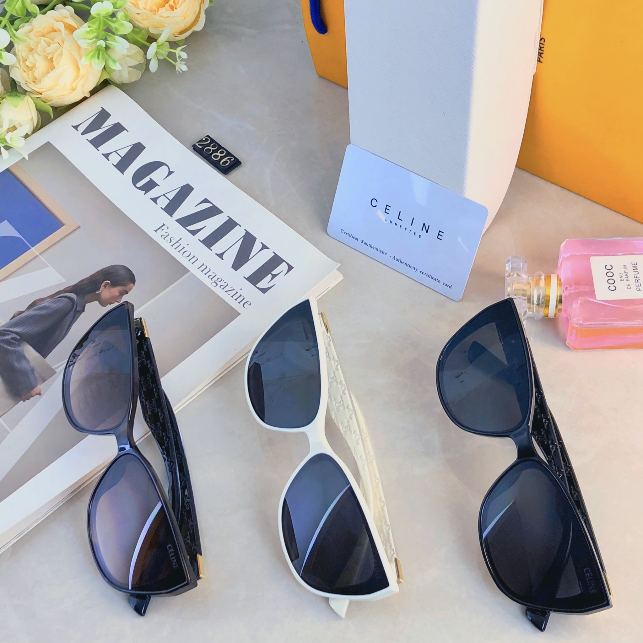 🔥🔥Celin*猫眼墨镜海边女夏季高级感街拍辣妹小脸复古网红防晒太阳眼镜开车