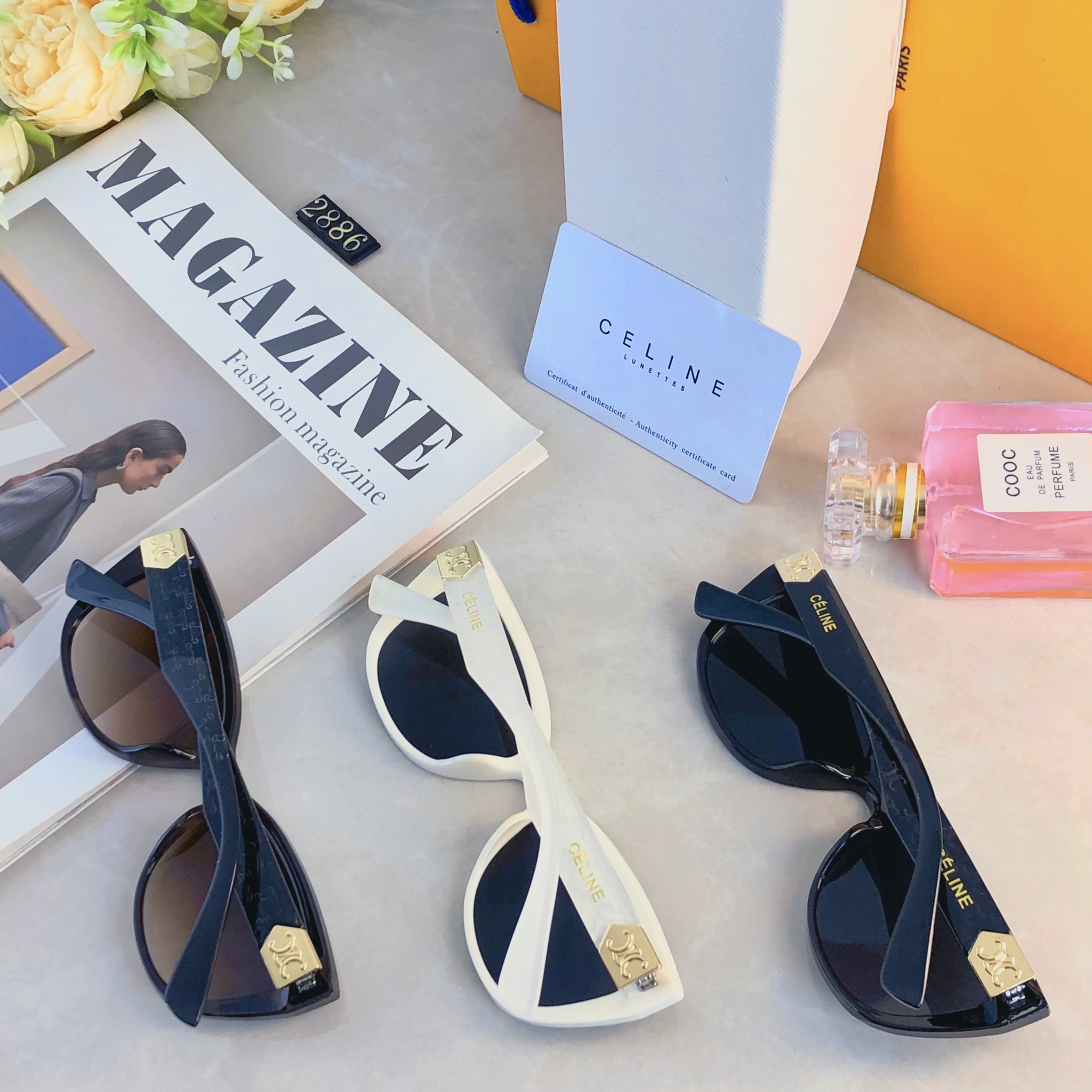 🔥🔥Celin*猫眼墨镜海边女夏季高级感街拍辣妹小脸复古网红防晒太阳眼镜开车