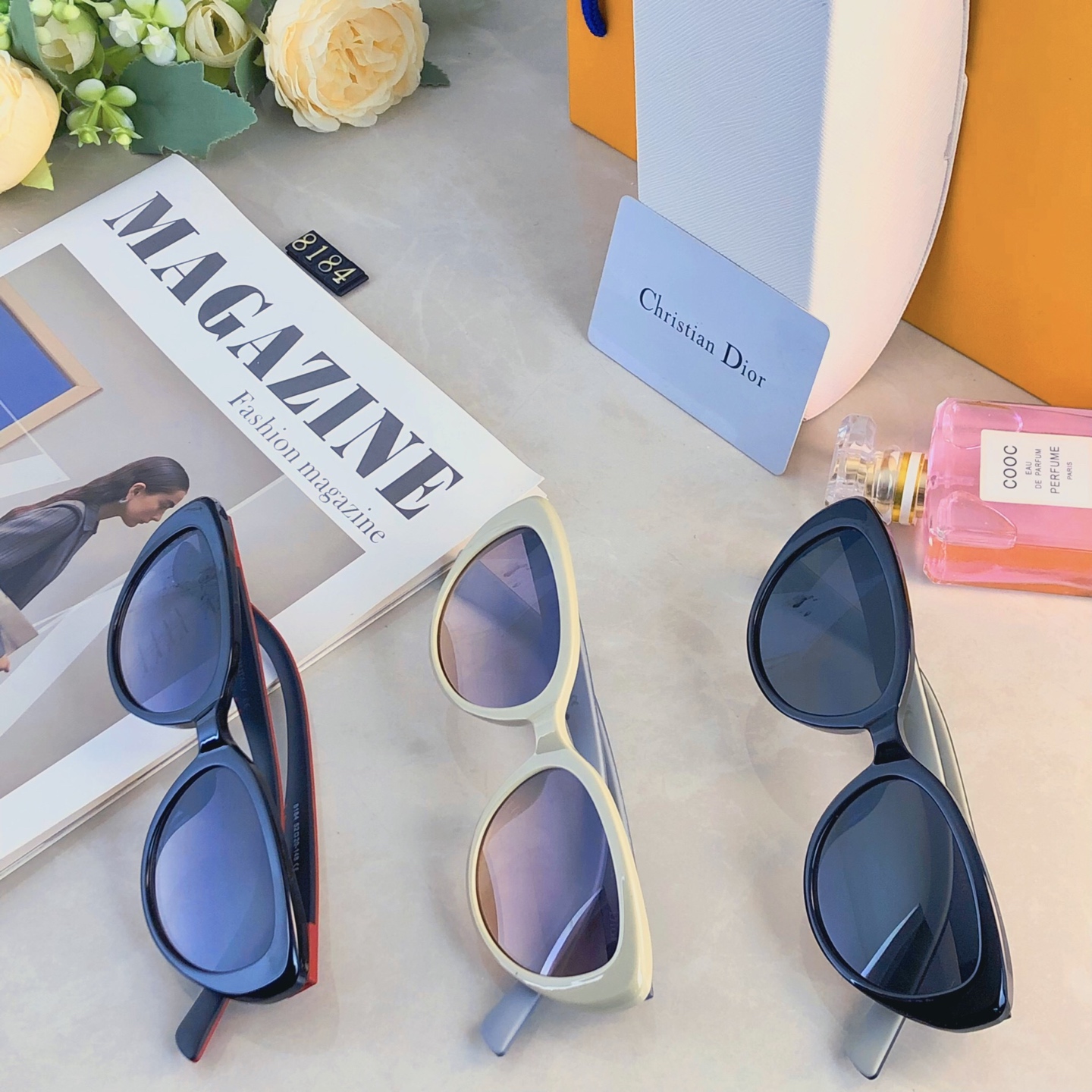 🔥🔥Dio*复古墨镜女高级感韩版开车街拍防紫外线太阳眼镜