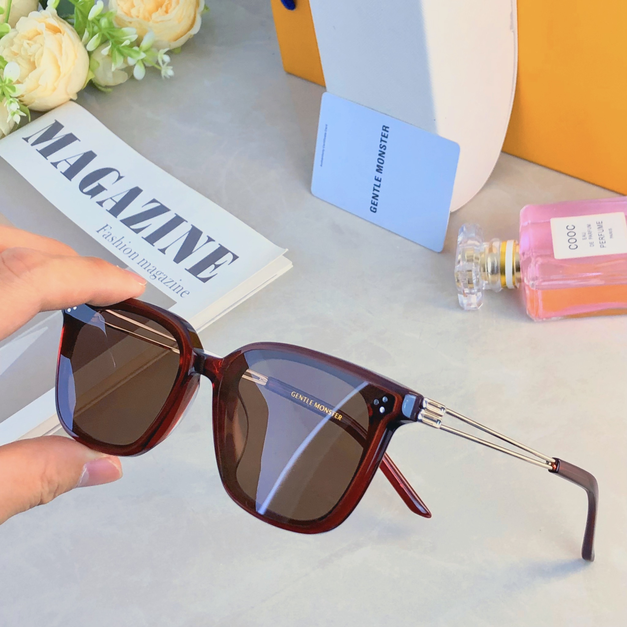 🔥🔥韩版方形大框墨镜女大脸显脸小遮阳高级感遮阳太阳镜男