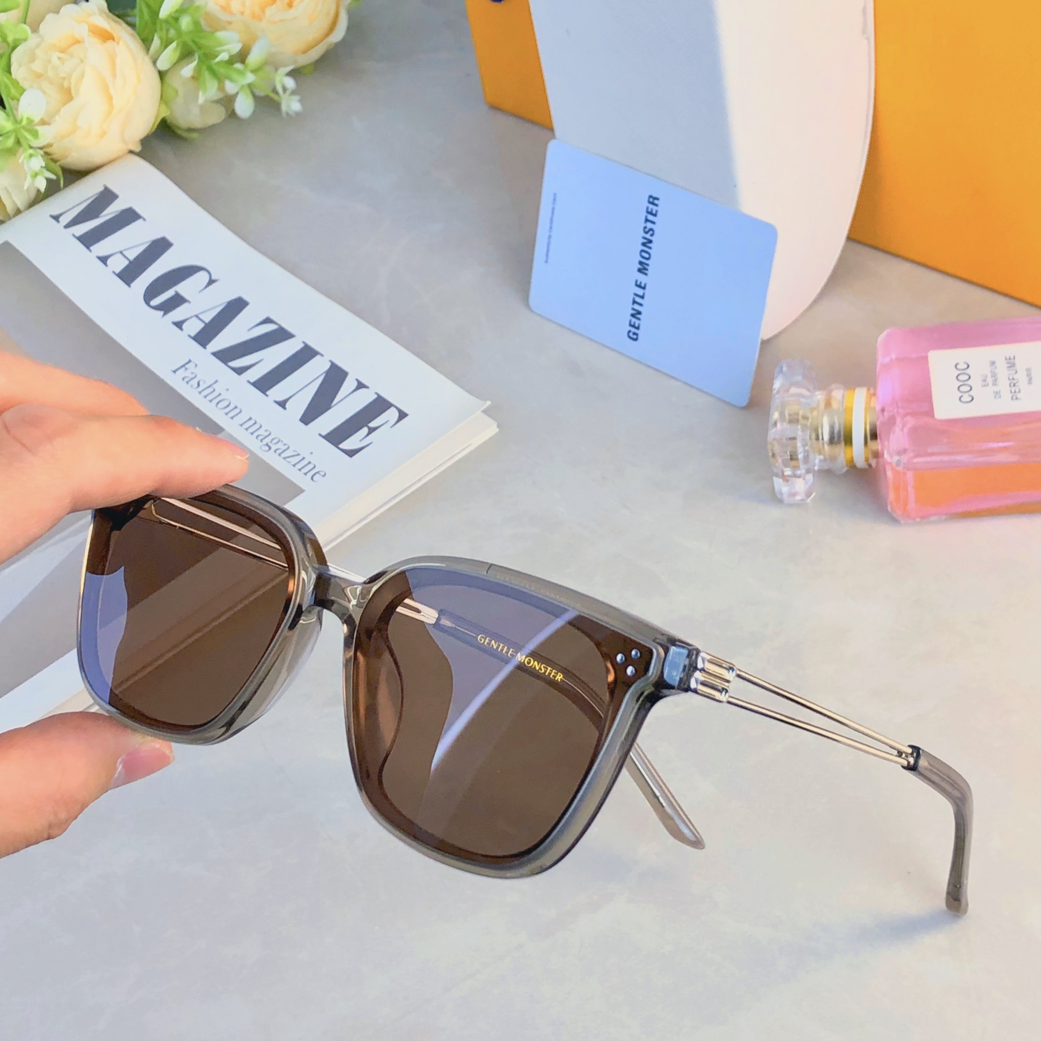 🔥🔥韩版方形大框墨镜女大脸显脸小遮阳高级感遮阳太阳镜男