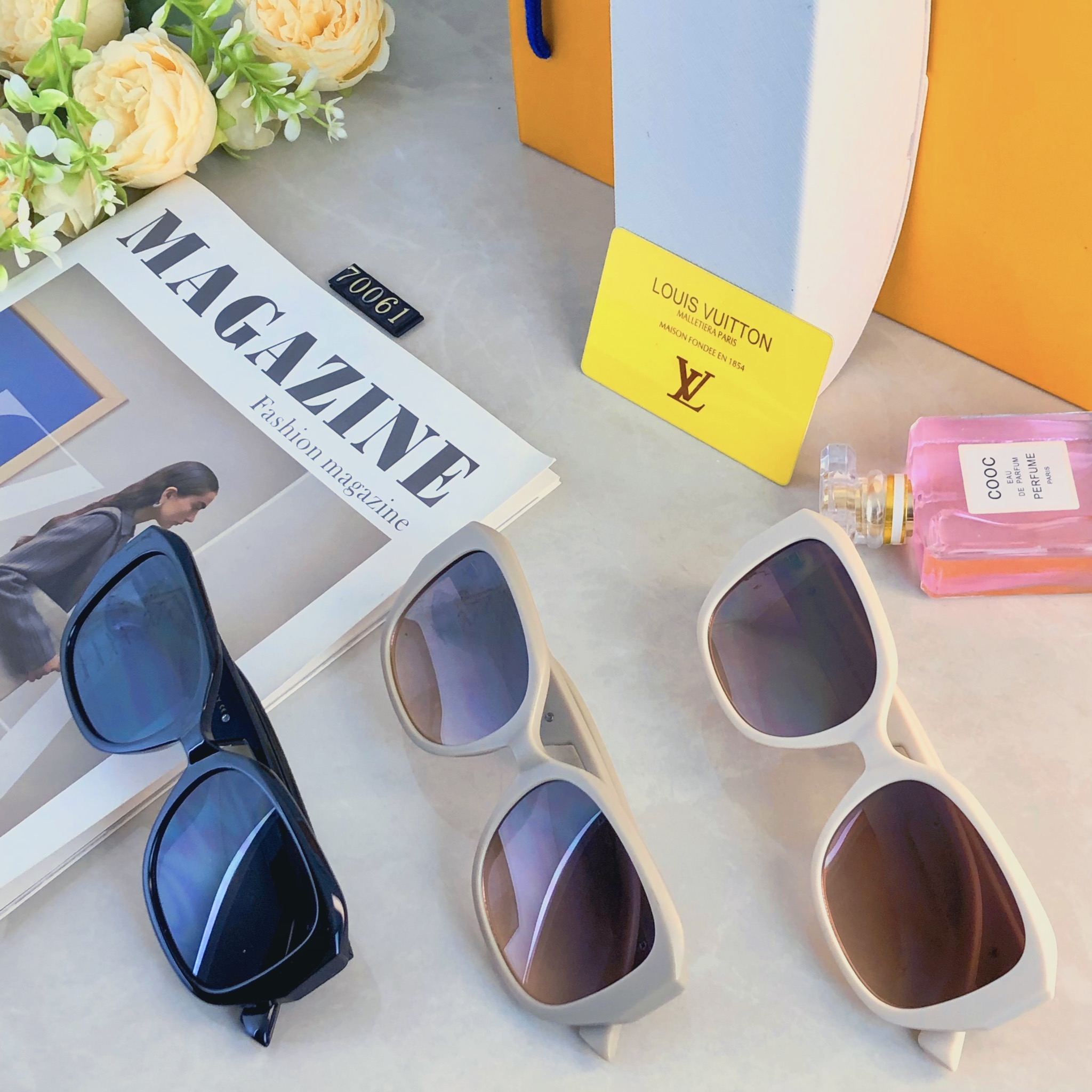 🔥🔥Louis vuitto*2026新款欧美风复古方形墨镜女网红凹造型拍照防紫外线