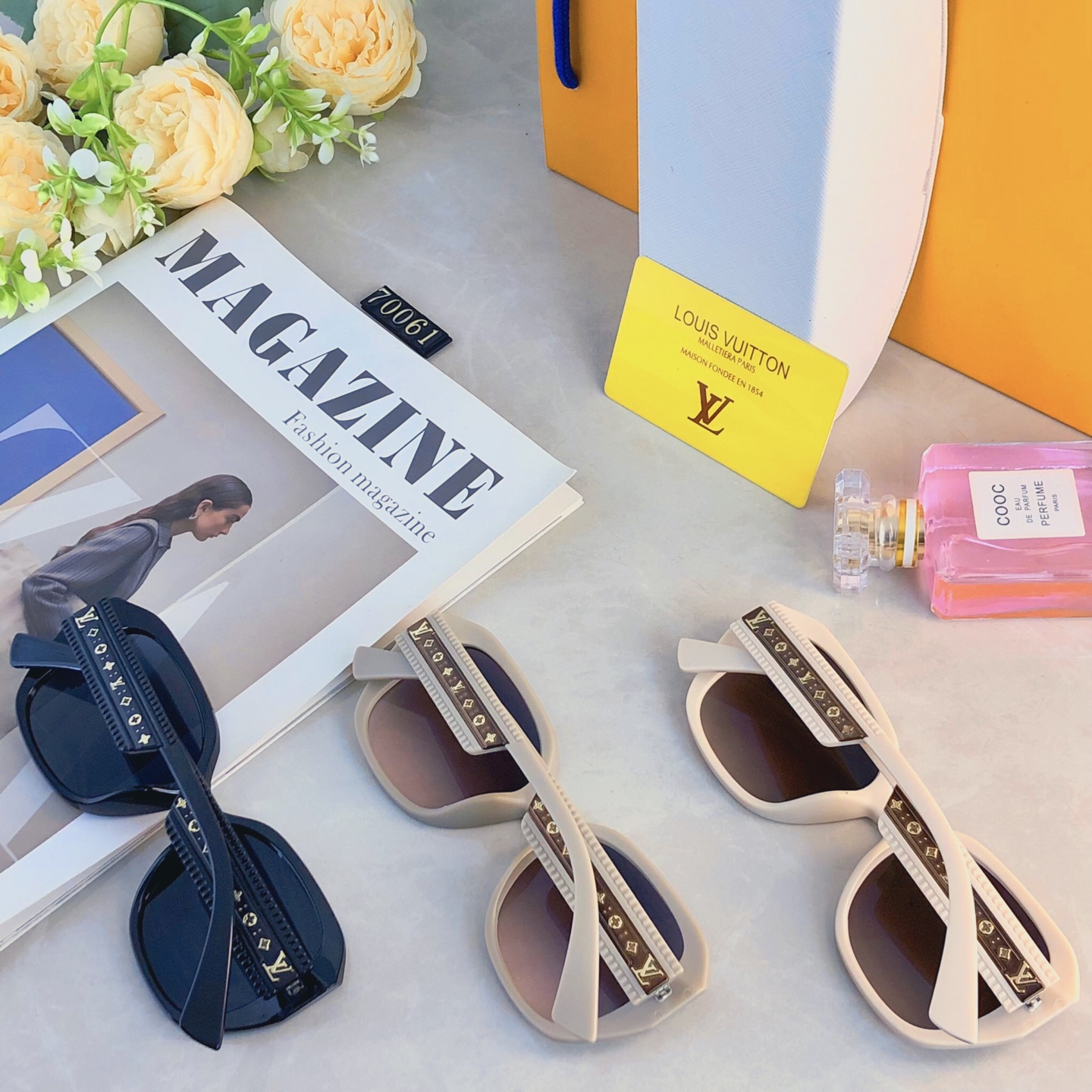 🔥🔥Louis vuitto*2026新款欧美风复古方形墨镜女网红凹造型拍照防紫外线