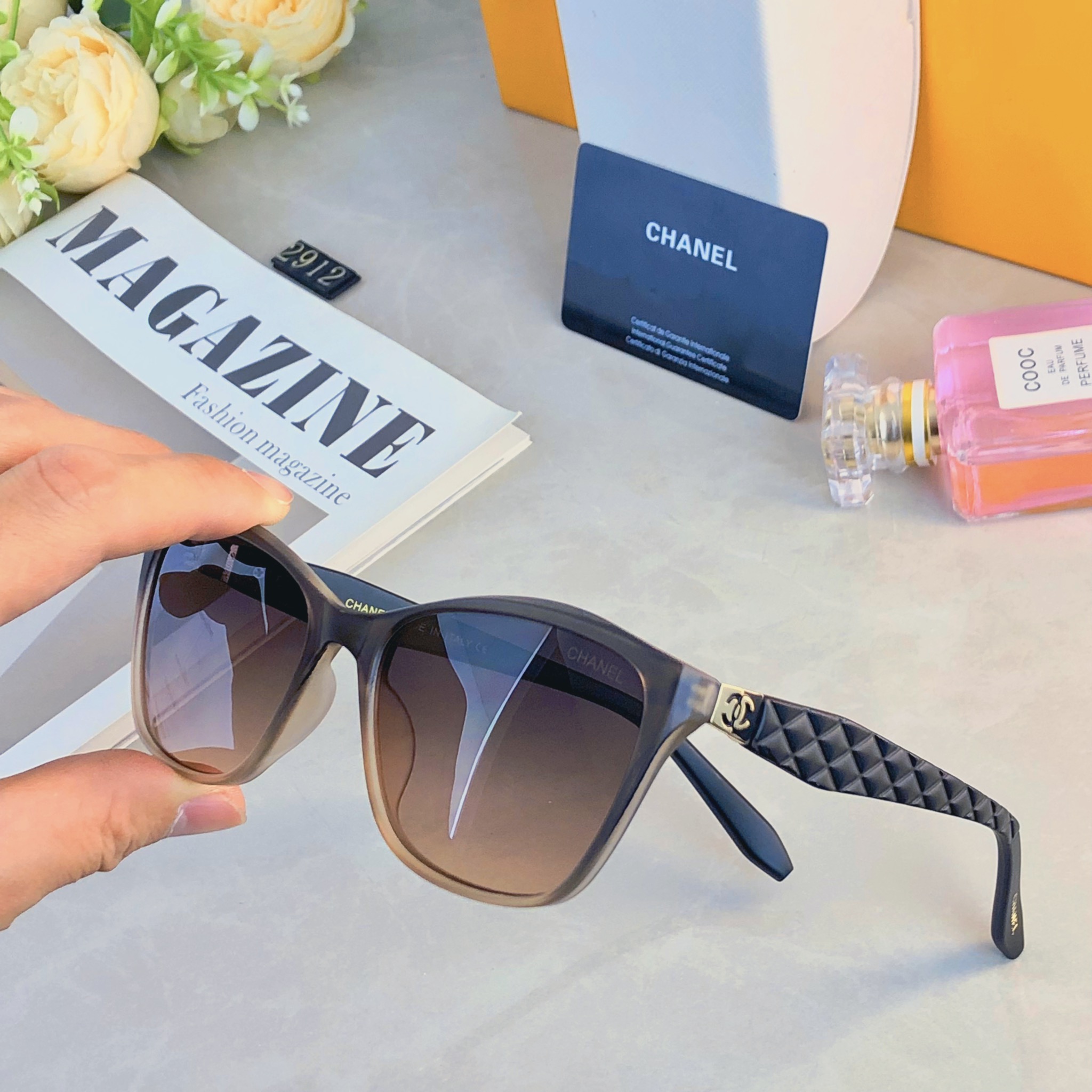 🔥🔥Chane*墨镜高级感2026新款潮复古海边沙滩旅游太阳眼镜防紫外线