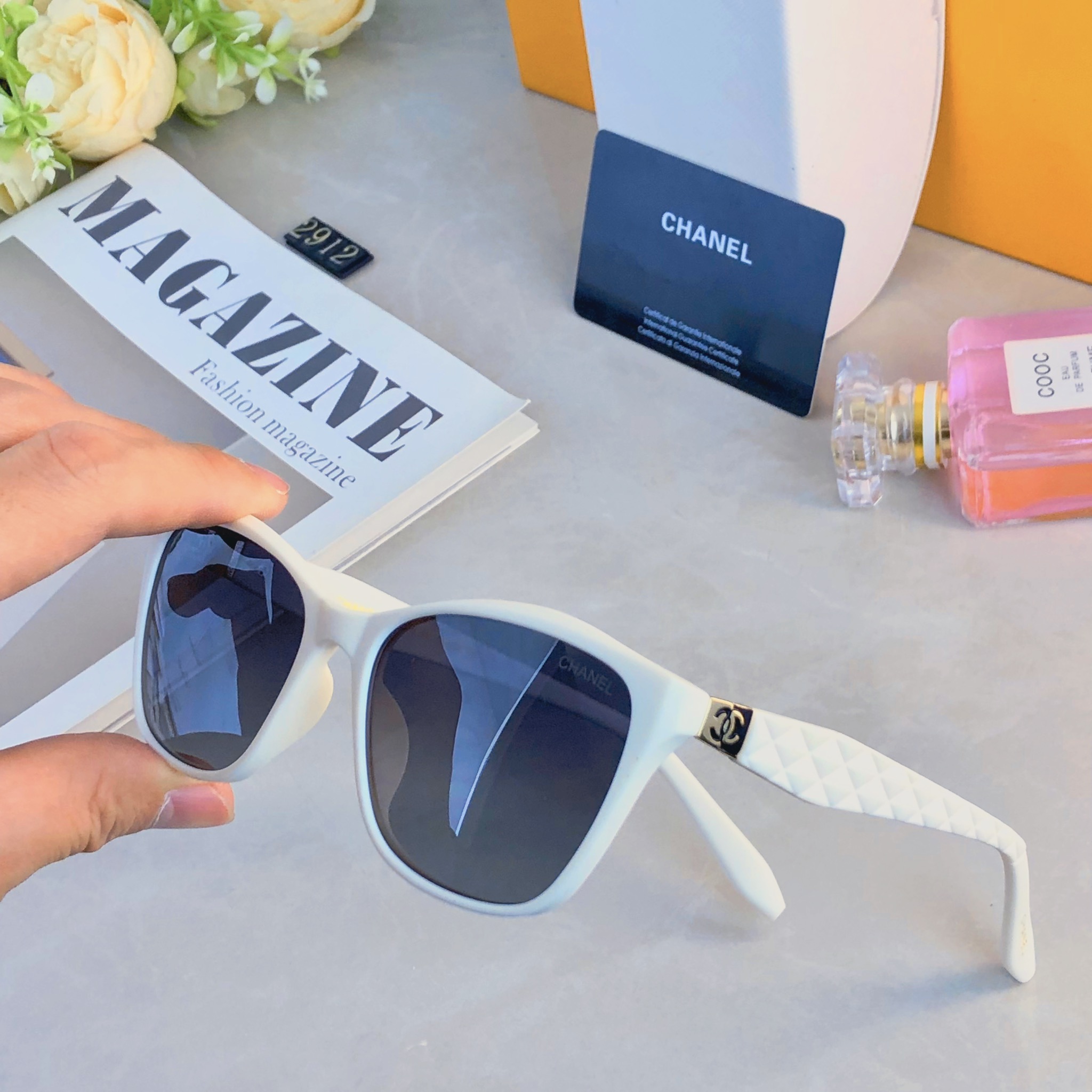 🔥🔥Chane*墨镜高级感2026新款潮复古海边沙滩旅游太阳眼镜防紫外线