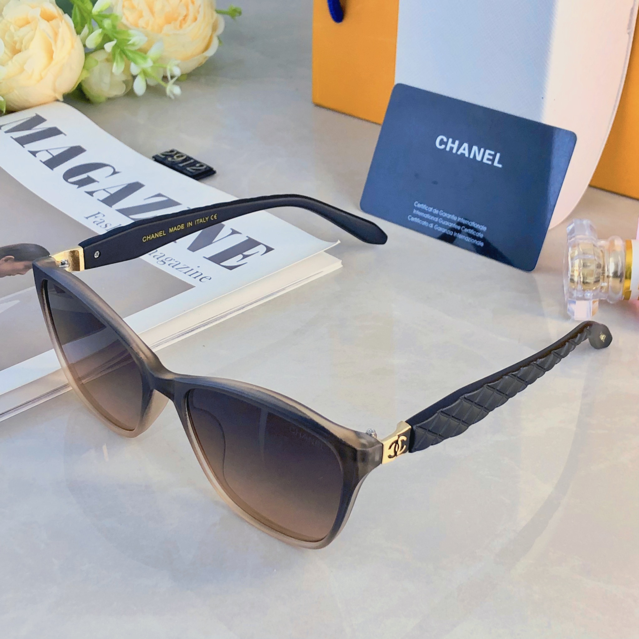 🔥🔥Chane*墨镜高级感2026新款潮复古海边沙滩旅游太阳眼镜防紫外线