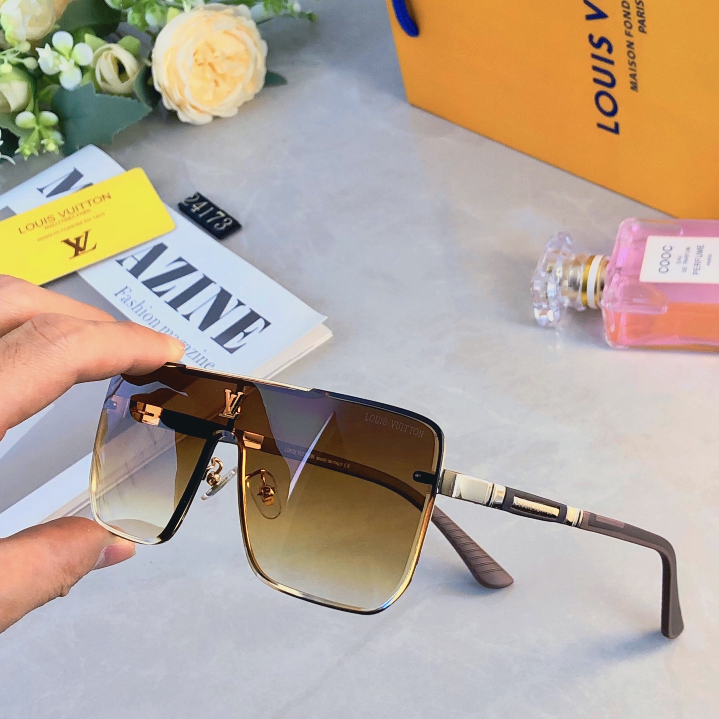 🔥🔥Louis vuitto*新款男士太阳镜 时尚休闲墨镜 驾驶出游度假太阳眼镜