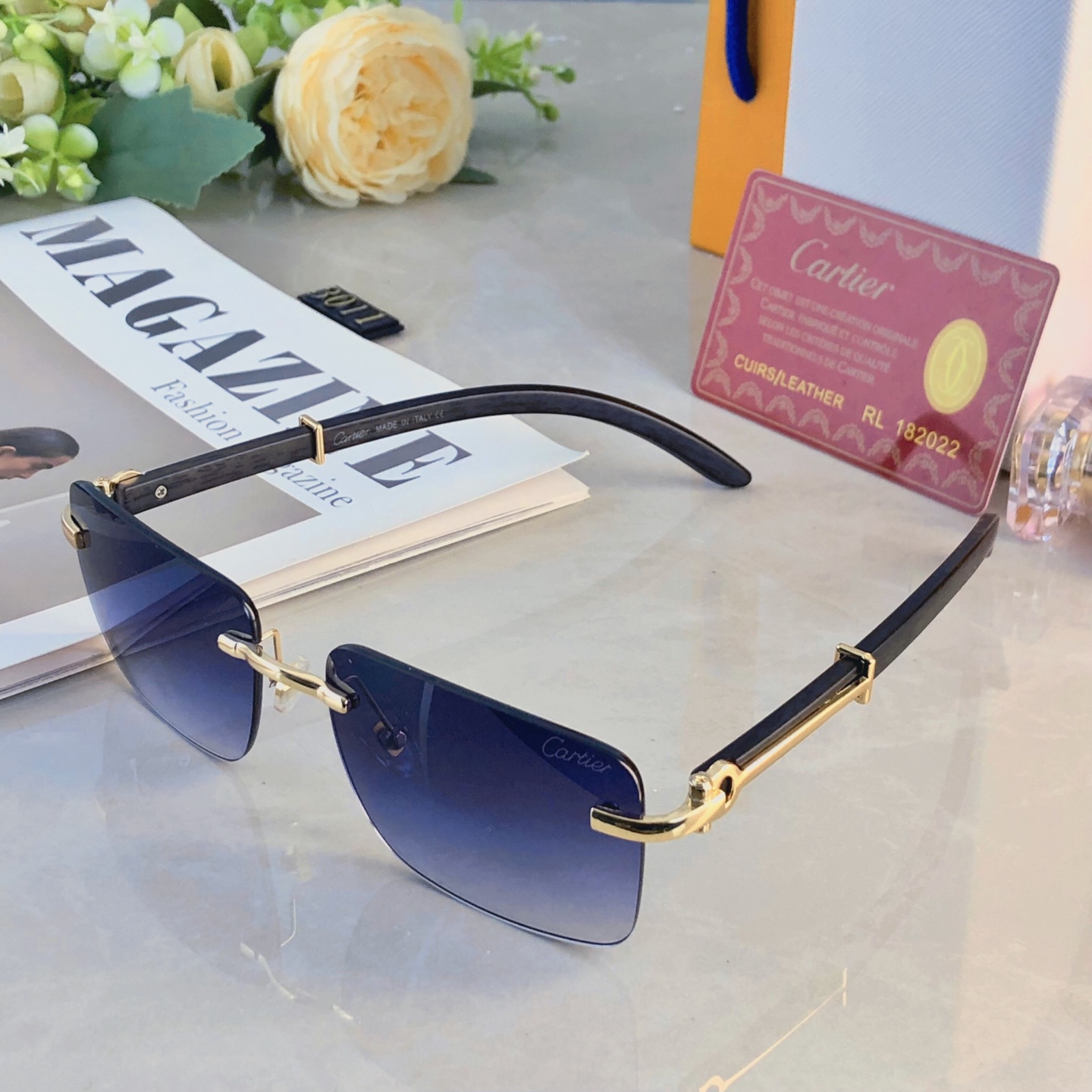 🔥🔥Cartie*无框墨镜男商务痞帅港风时尚遮阳太阳眼镜