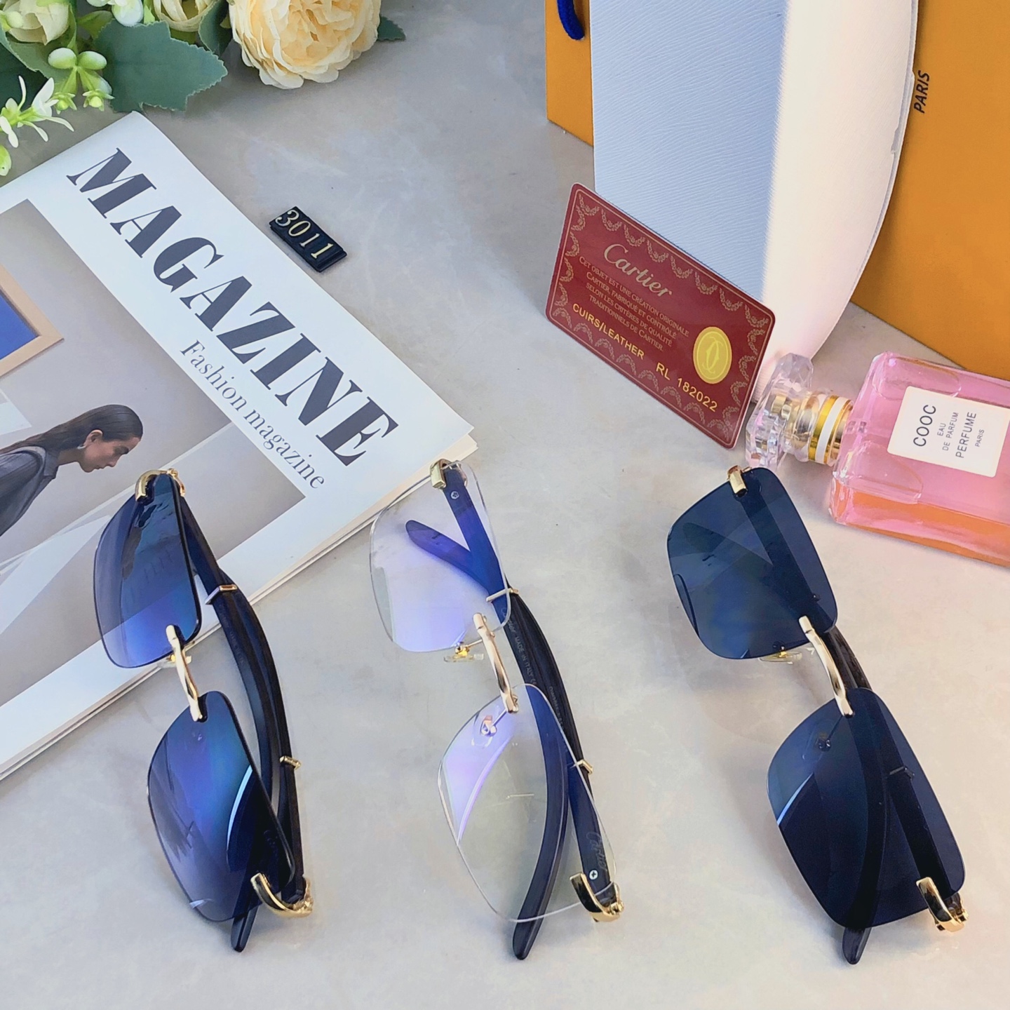 🔥🔥Cartie*无框墨镜男商务痞帅港风时尚遮阳太阳眼镜