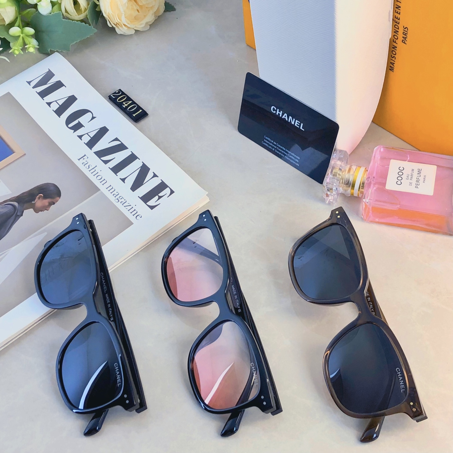 🔥🔥Chane*新款墨镜辣妹大脸显瘦复古方形高级感太阳镜欧美风防紫外线