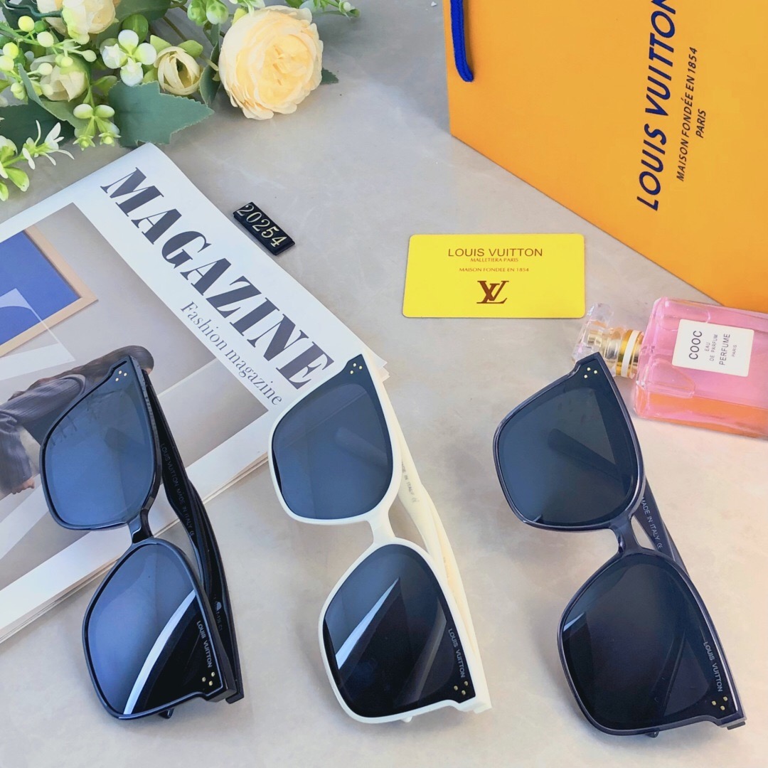 🔥🔥Louis vuitto*2026复古方形大框偏光太阳镜女网红时尚高街情侣开车防紫外线墨镜