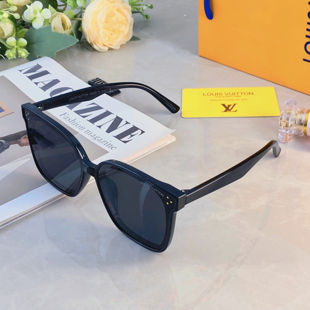 🔥🔥Louis vuitto*2026复古方形大框偏光太阳镜女网红时尚高街情侣开车防紫外线墨镜