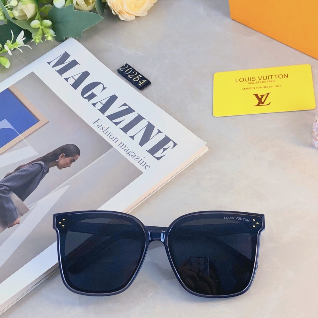 🔥🔥Louis vuitto*2026复古方形大框偏光太阳镜女网红时尚高街情侣开车防紫外线墨镜