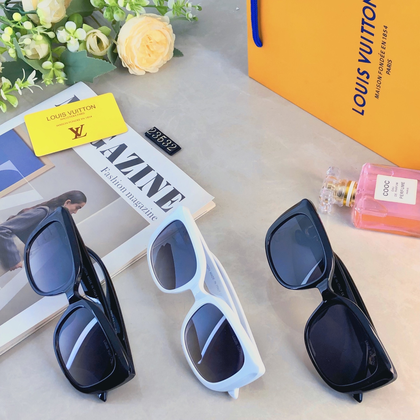 🔥🔥Louis vuitto*椭圆形猫眼显脸小墨镜女时尚高级感太阳镜遮阳防紫外线