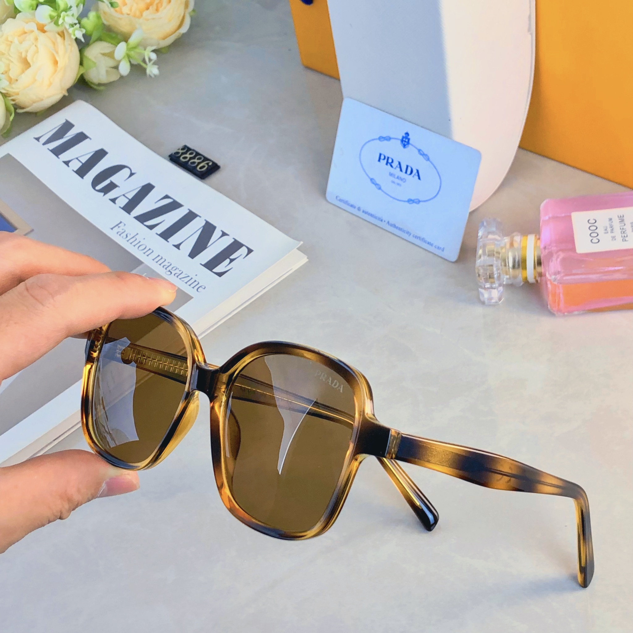 🔥🔥Prad*时尚新款太阳眼镜高品质高质感百搭遮阳潮大气