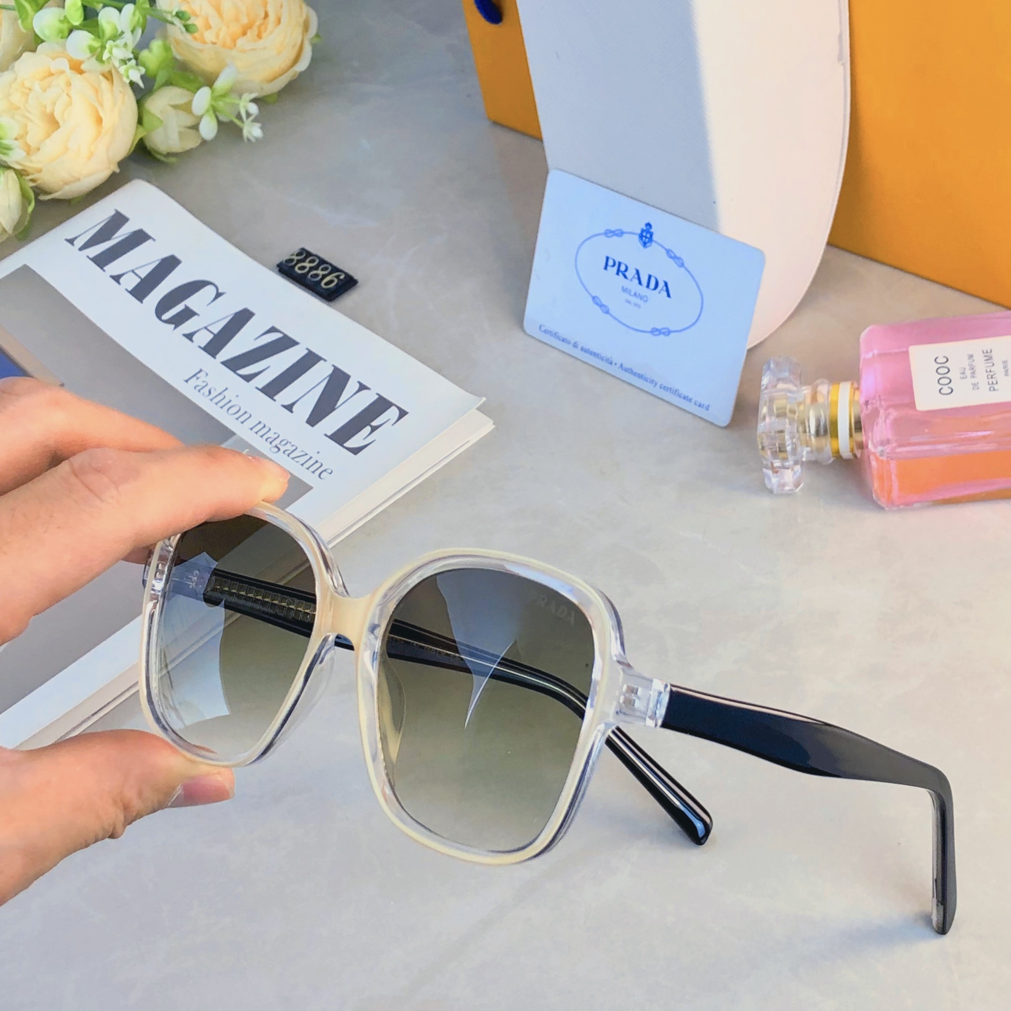 🔥🔥Prad*时尚新款太阳眼镜高品质高质感百搭遮阳潮大气