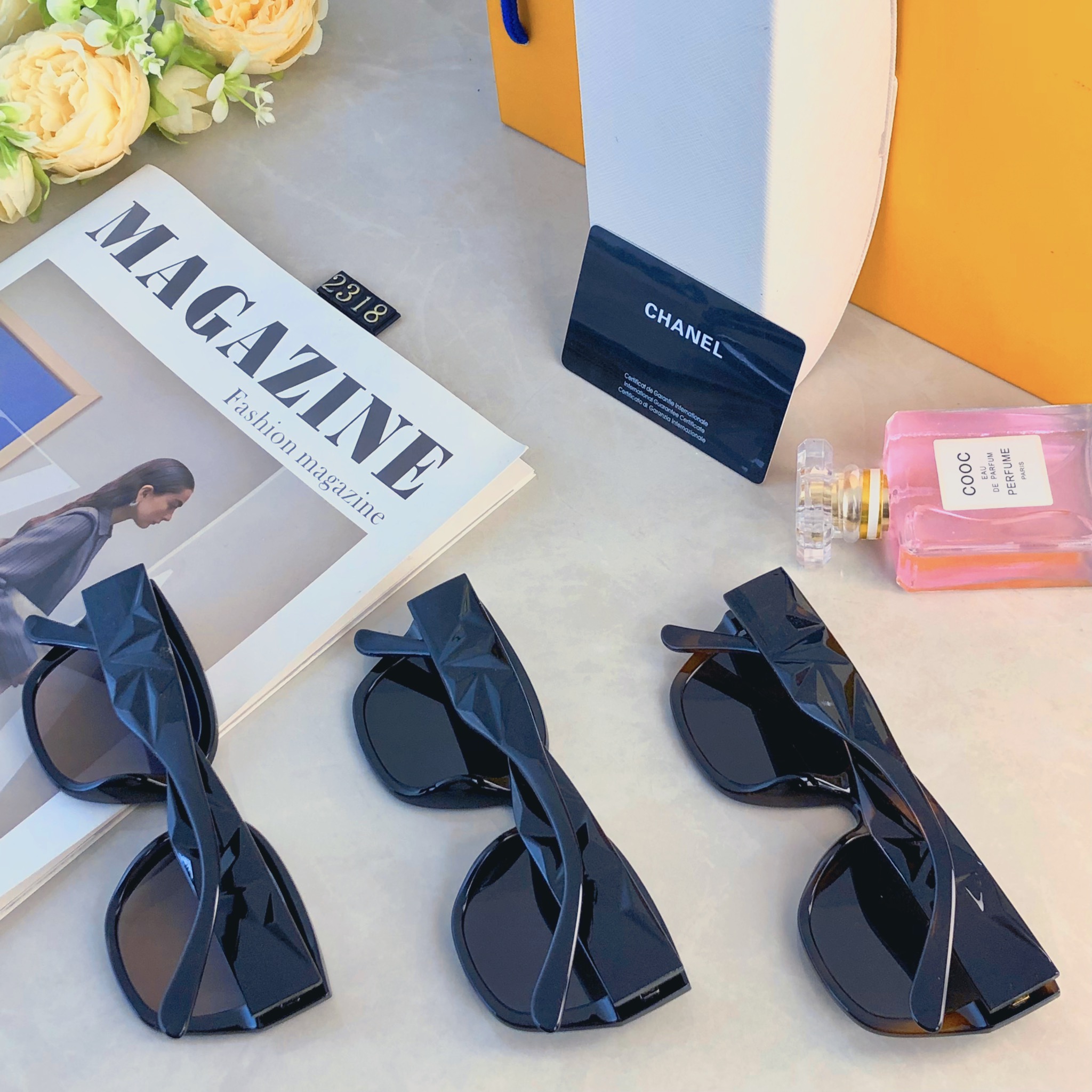 🔥🔥Chane*方框太阳眼镜男女时尚防紫外线偏光墨镜高级感百搭修脸眼镜