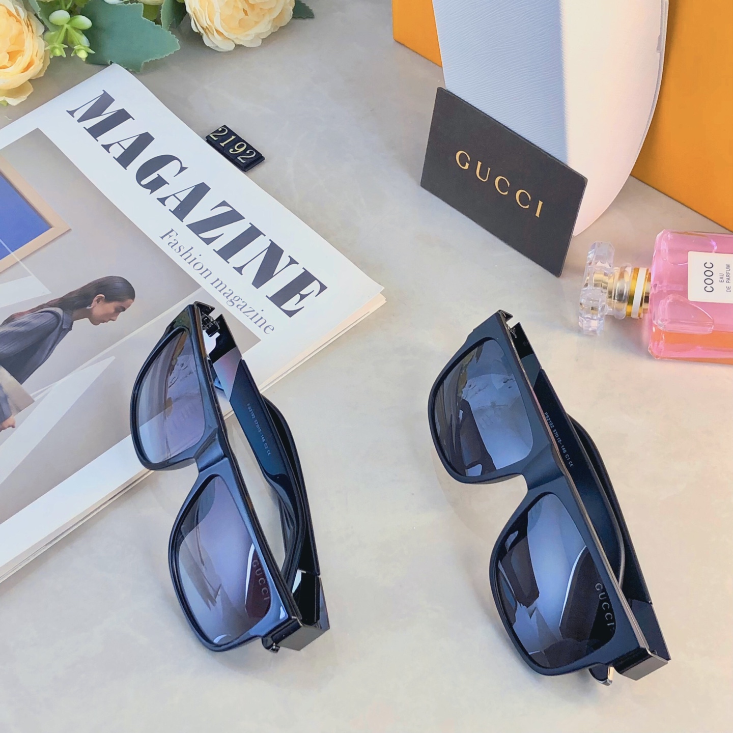 🔥🔥Gucc*新款男生大框太阳镜复古百搭方框墨镜男偏光潮流眼镜