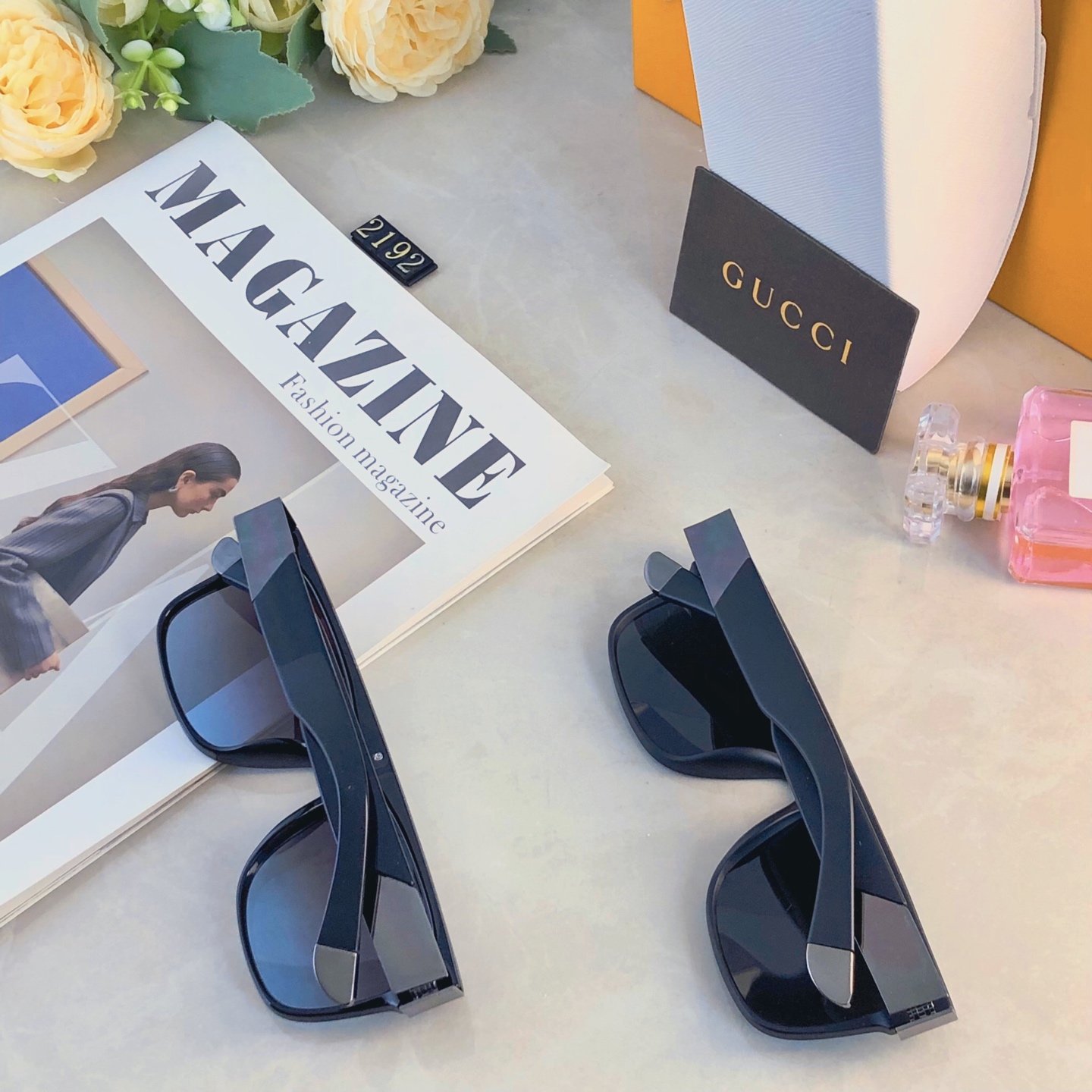 🔥🔥Gucc*新款男生大框太阳镜复古百搭方框墨镜男偏光潮流眼镜