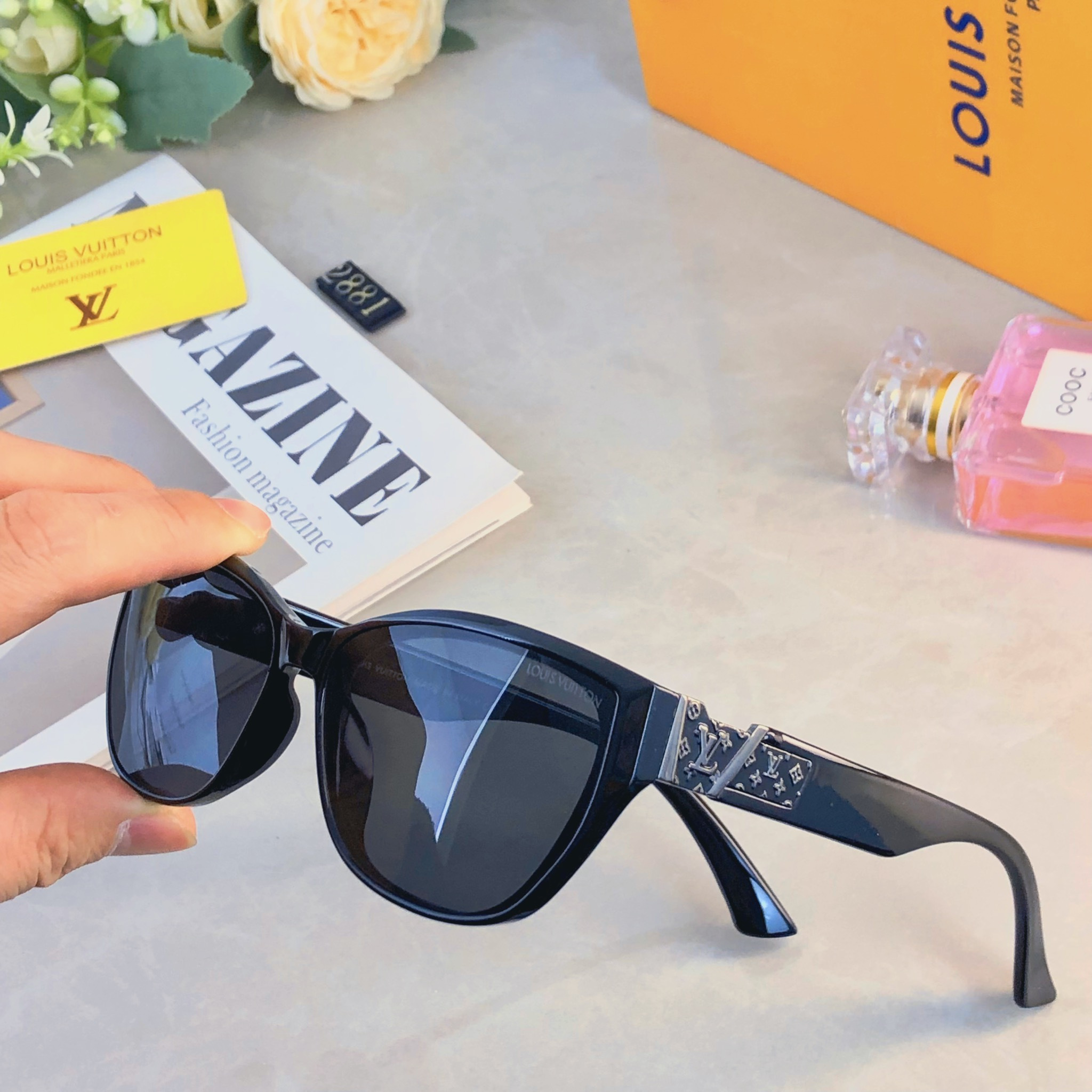 🔥🔥Louis vuitto*欧美新款时尚防晒猫眼女款太阳眼镜潮流高级感流行墨镜