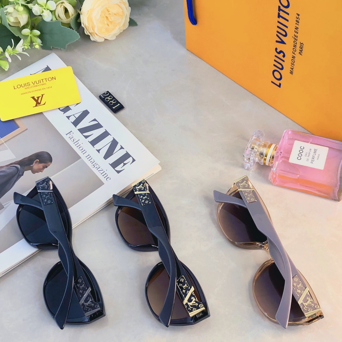 🔥🔥Louis vuitto*欧美新款时尚防晒猫眼女款太阳眼镜潮流高级感流行墨镜