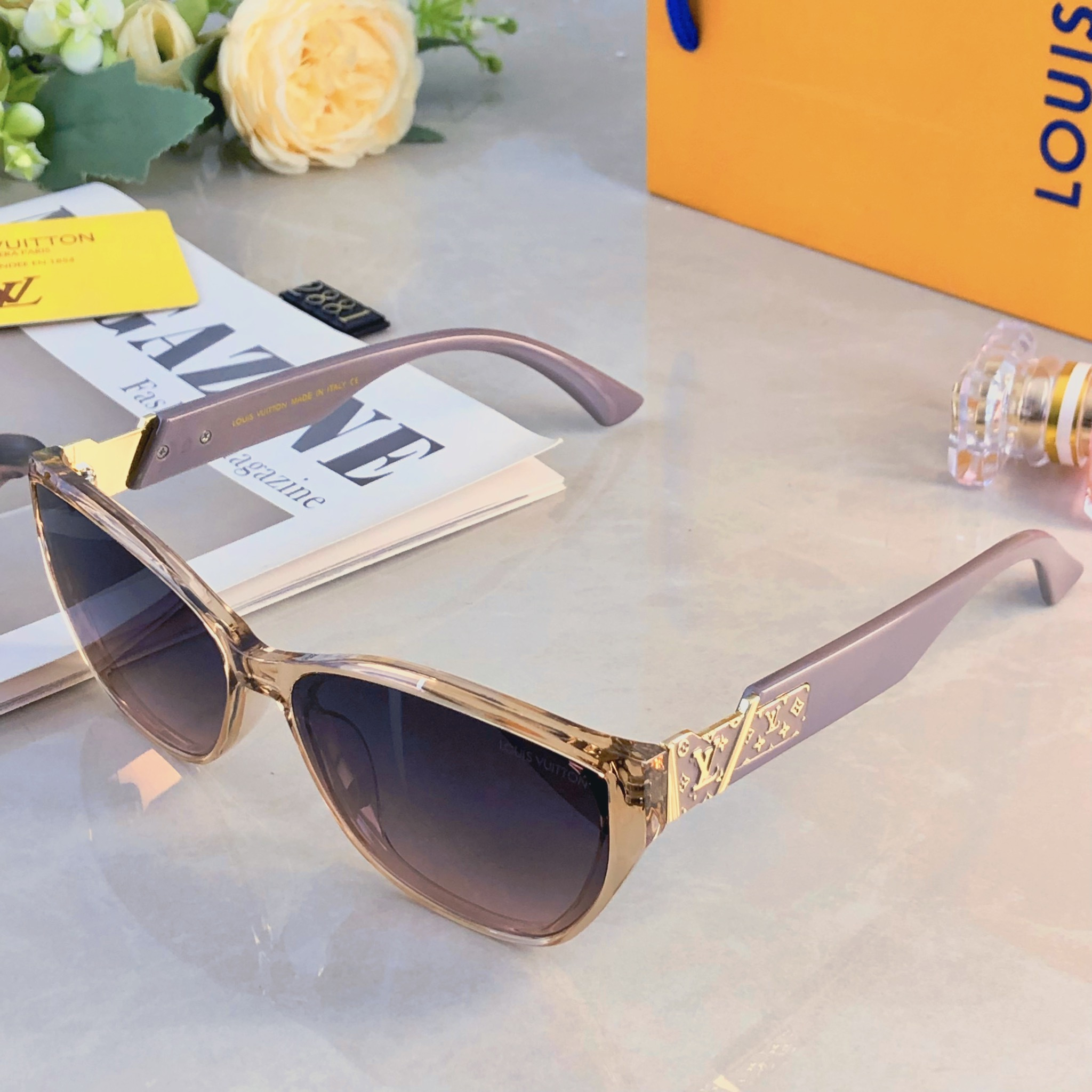 🔥🔥Louis vuitto*欧美新款时尚防晒猫眼女款太阳眼镜潮流高级感流行墨镜
