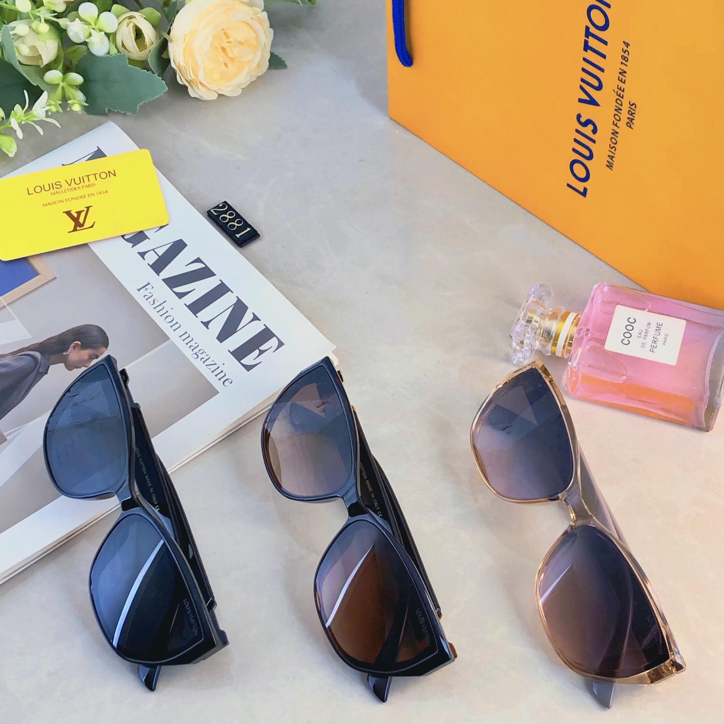 🔥🔥Louis vuitto*欧美新款时尚防晒猫眼女款太阳眼镜潮流高级感流行墨镜