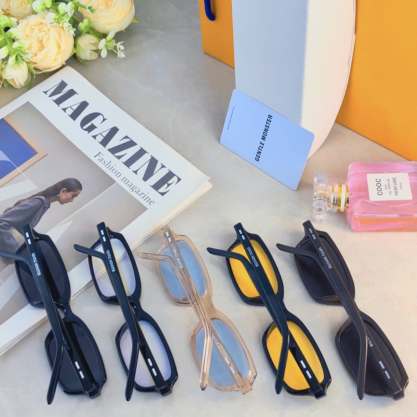 🔥🔥韩版复古方框黄色墨镜女小框米钉时尚百搭街拍太阳镜男防紫外线潮