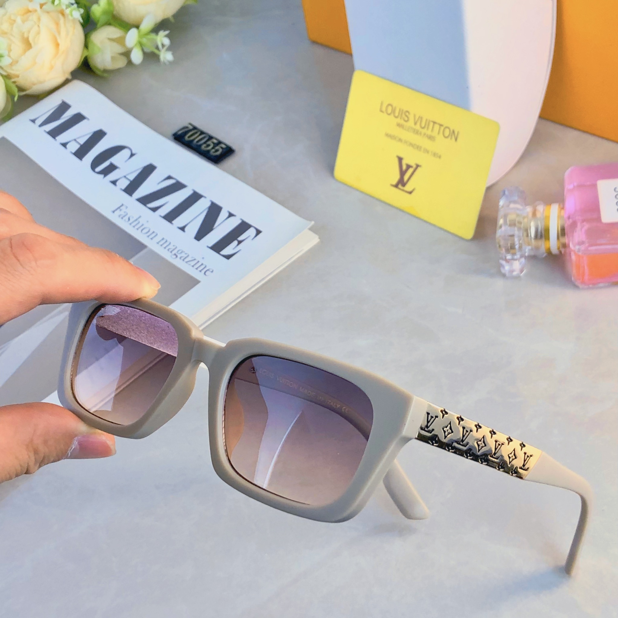 🔥🔥Louis vuitto*时尚太阳镜素颜神器个性防紫外线遮阳墨镜高级ins太阳眼镜
