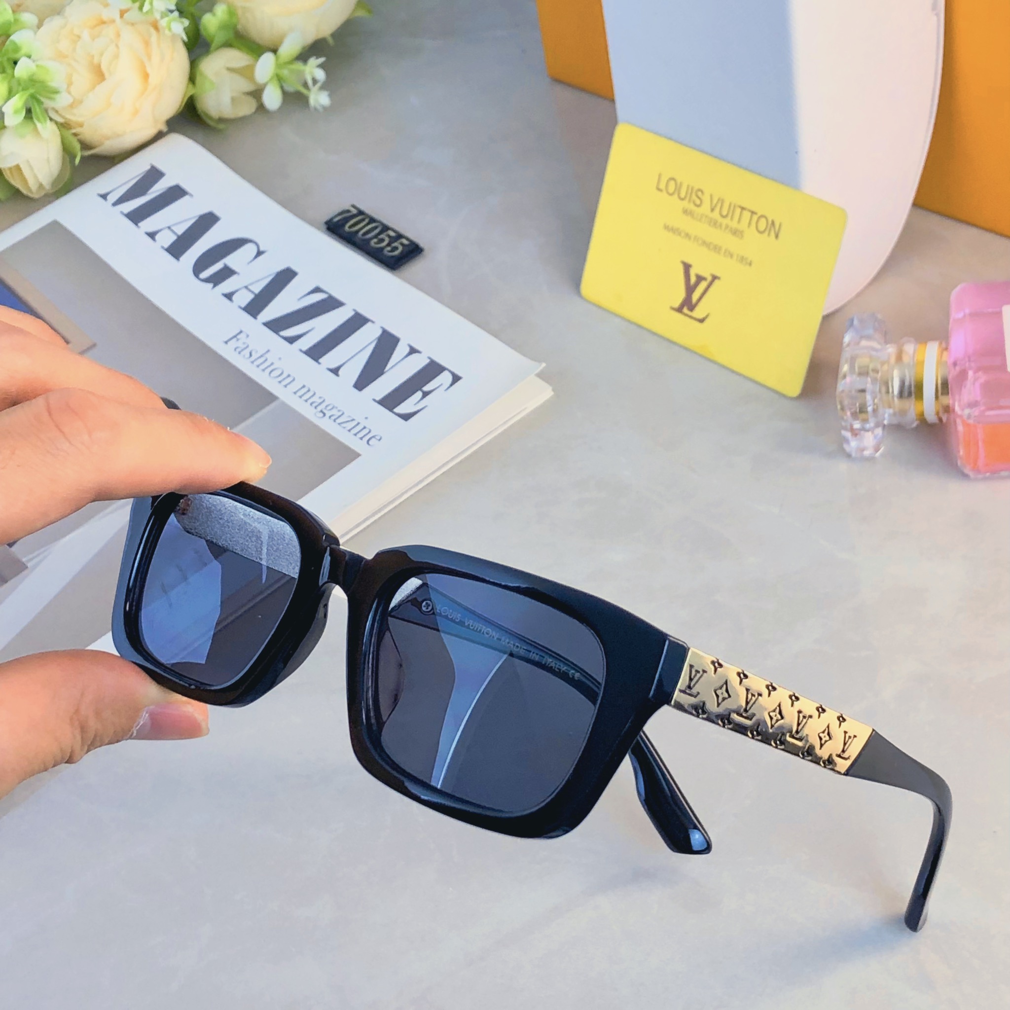 🔥🔥Louis vuitto*时尚太阳镜素颜神器个性防紫外线遮阳墨镜高级ins太阳眼镜
