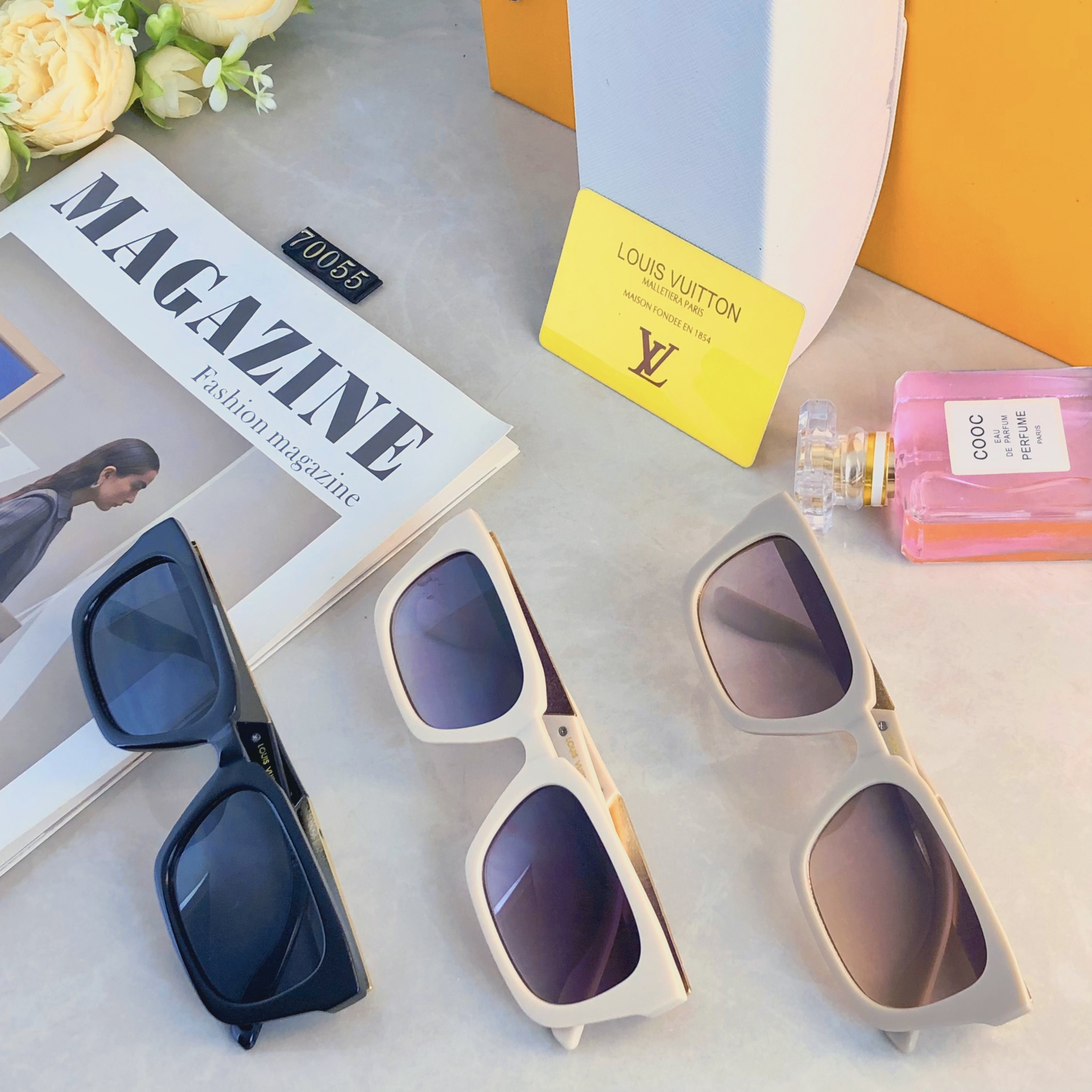 🔥🔥Louis vuitto*时尚太阳镜素颜神器个性防紫外线遮阳墨镜高级ins太阳眼镜