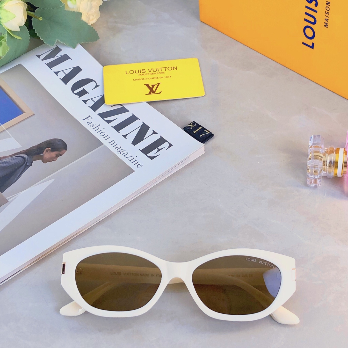 。。Louis vuitto*2026新款复古猫眼墨镜女款高级感潮辣妹度假偏光太阳眼镜圆脸显瘦