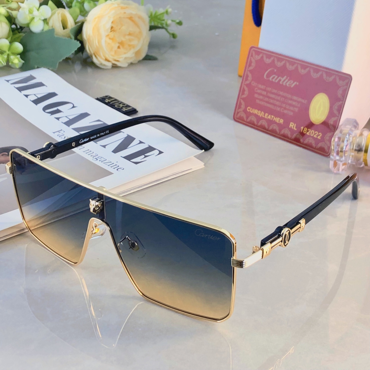 。。Cartie*欧美26款大框墨镜女潮牌男 ins复古方形显瘦防紫外太阳镜