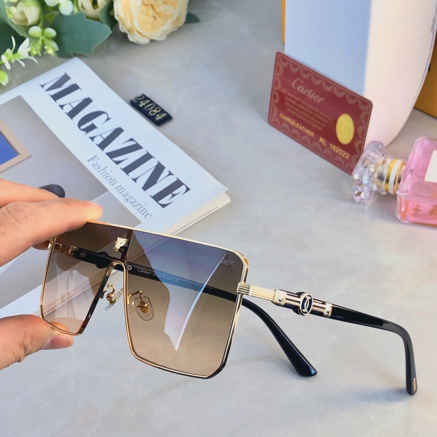 。。Cartie*欧美26款大框墨镜女潮牌男 ins复古方形显瘦防紫外太阳镜