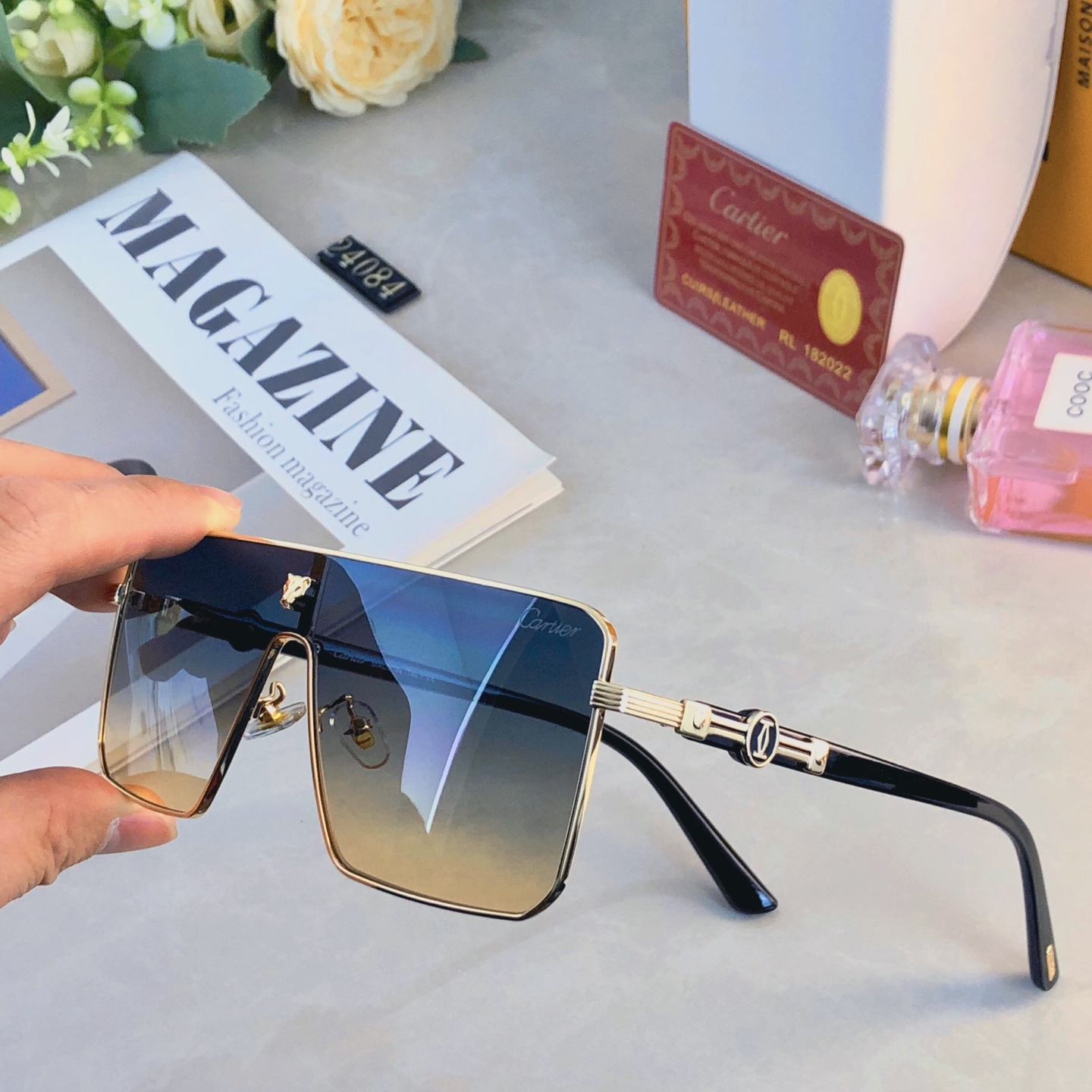 。。Cartie*欧美26款大框墨镜女潮牌男 ins复古方形显瘦防紫外太阳镜