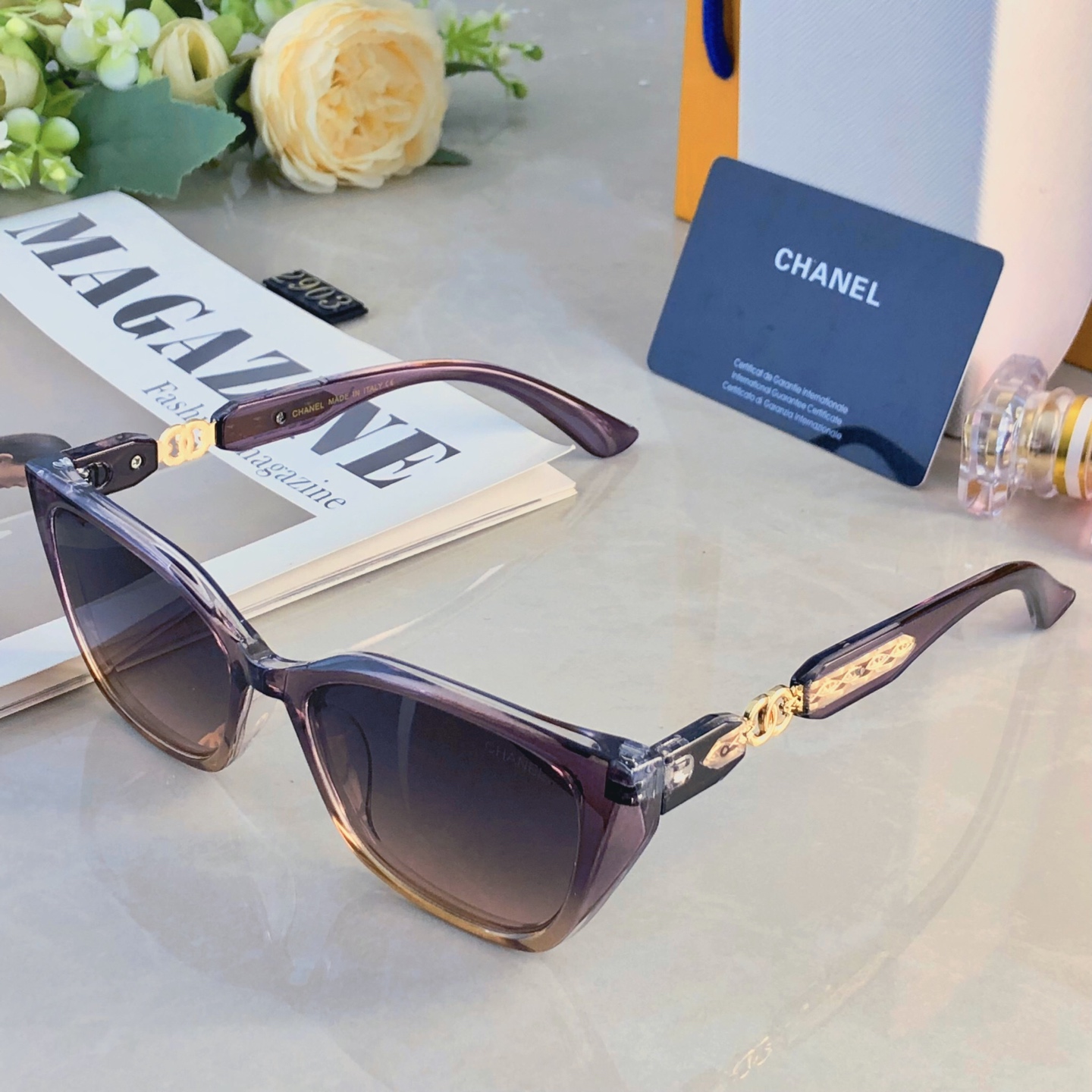 。。Chane*新款小香风轻奢防紫外线太阳镜百搭高级显白高颜值墨镜
