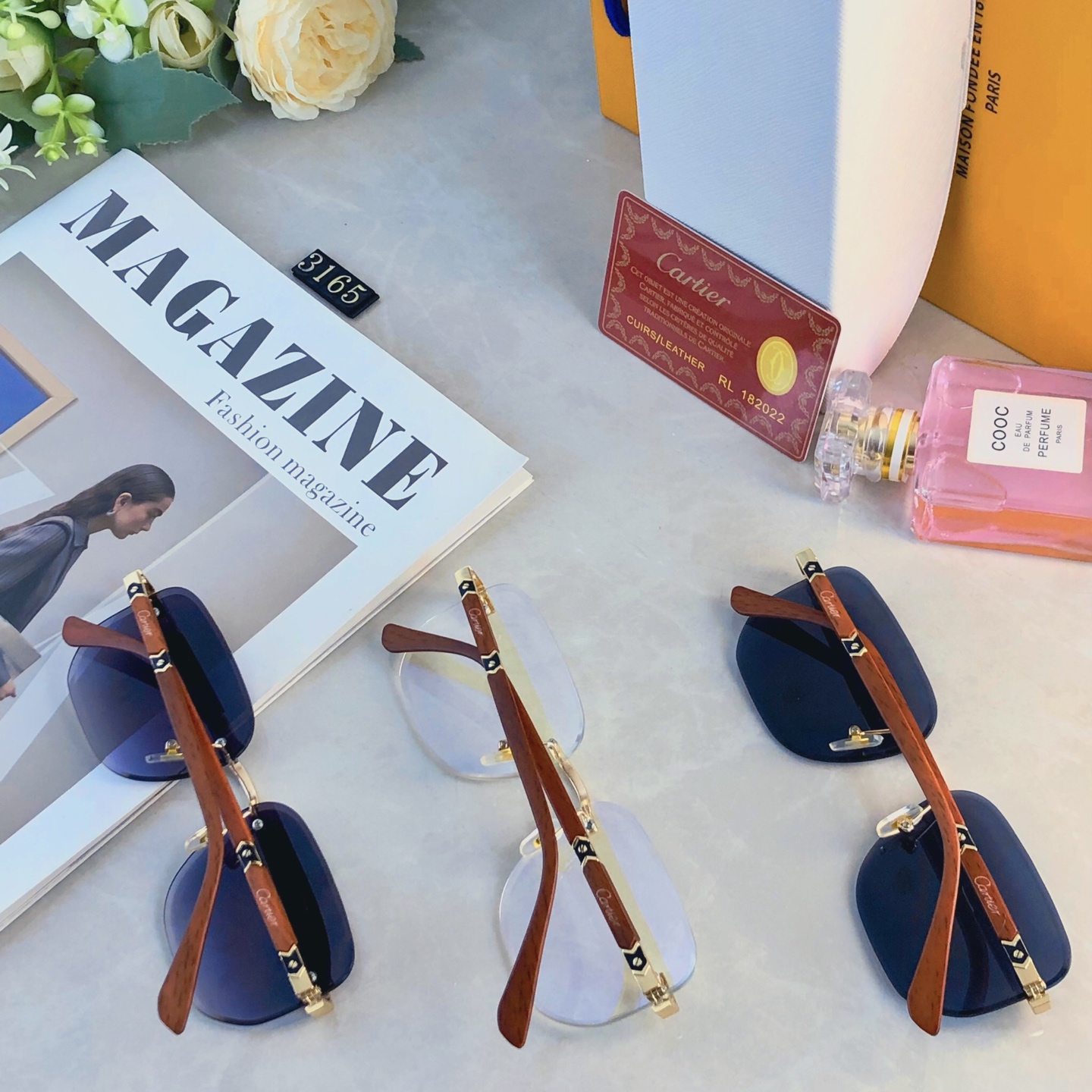 。。Cartie*2026新款复古无框美式墨镜女街拍时髦简约男士太阳眼镜小窄框潮