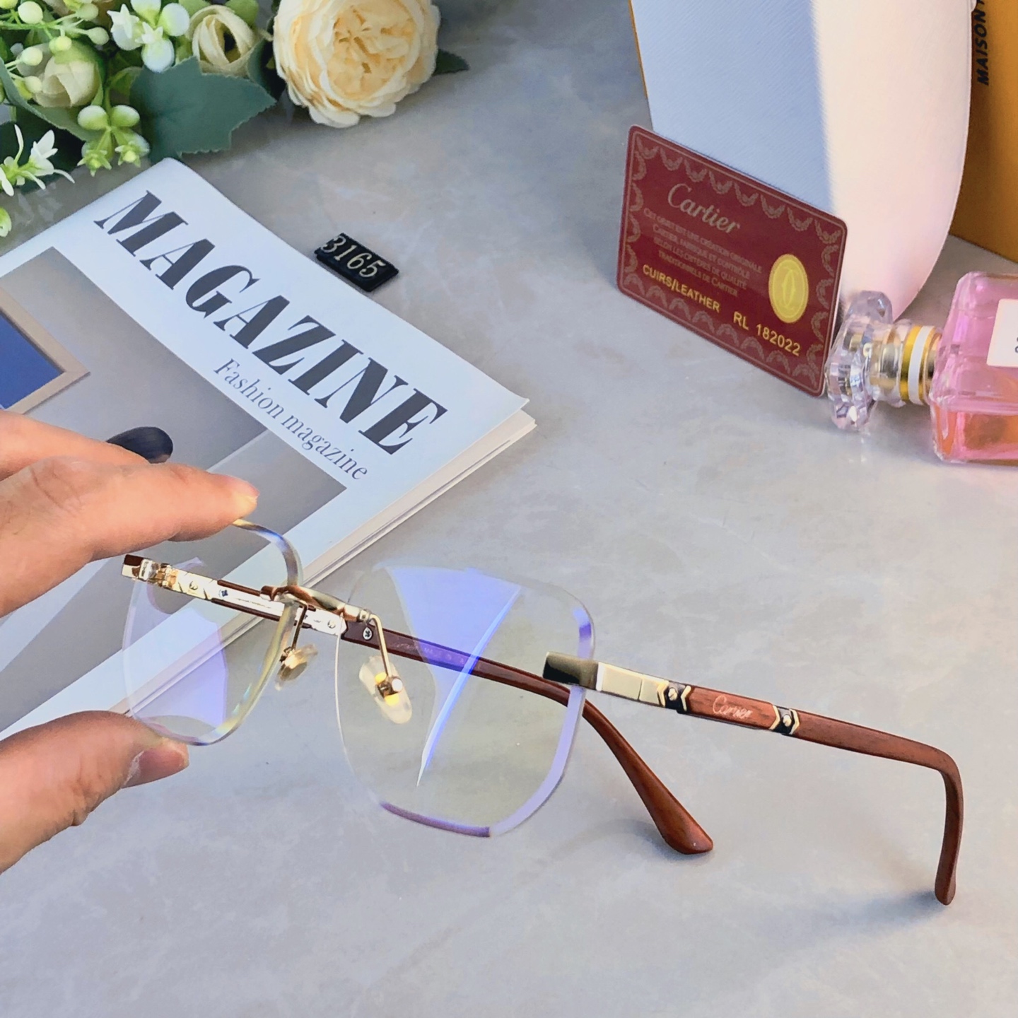 。。Cartie*2026新款复古无框美式墨镜女街拍时髦简约男士太阳眼镜小窄框潮