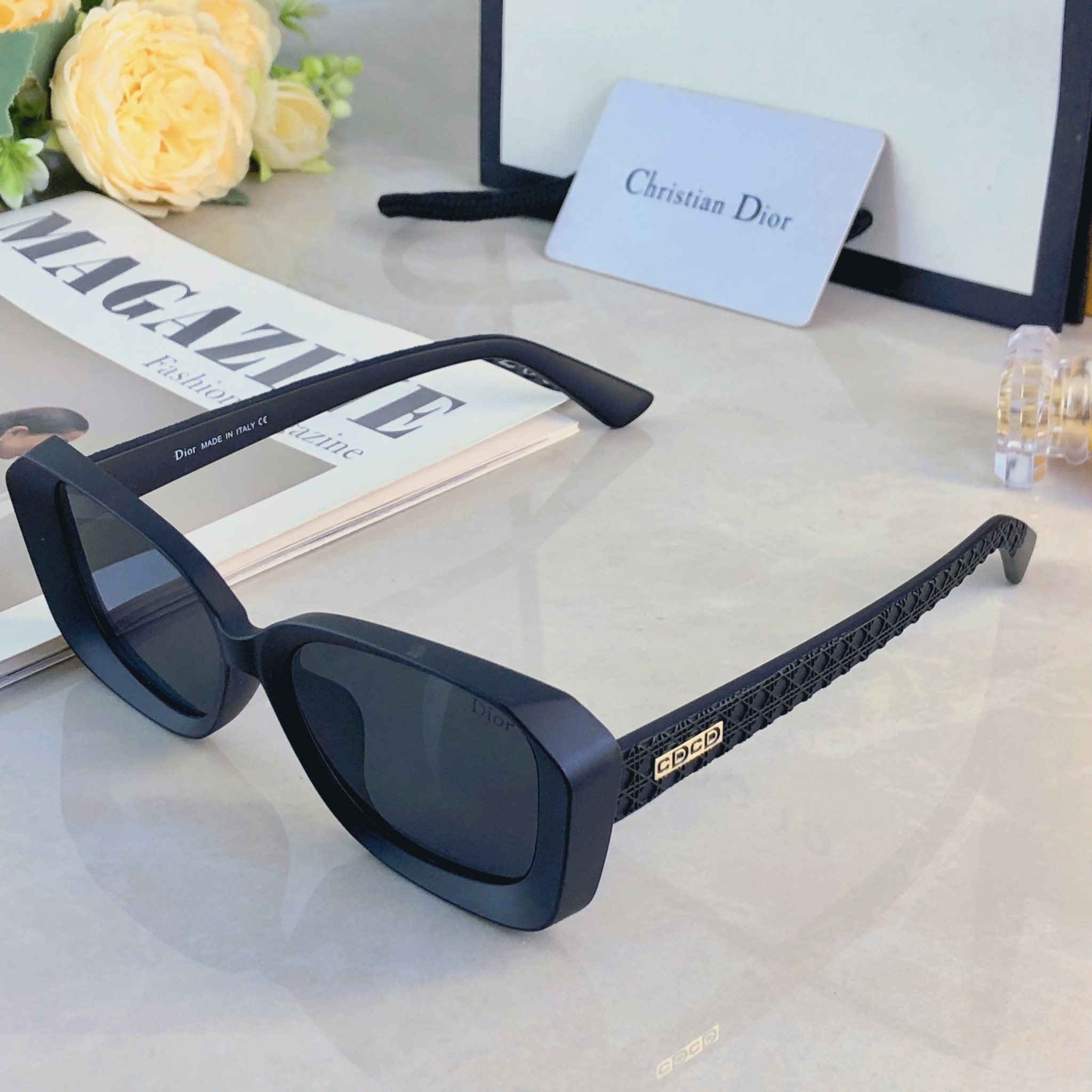 。。Dio*2026新款复古墨镜显脸小太阳镜男女情侣多边形框防紫外线