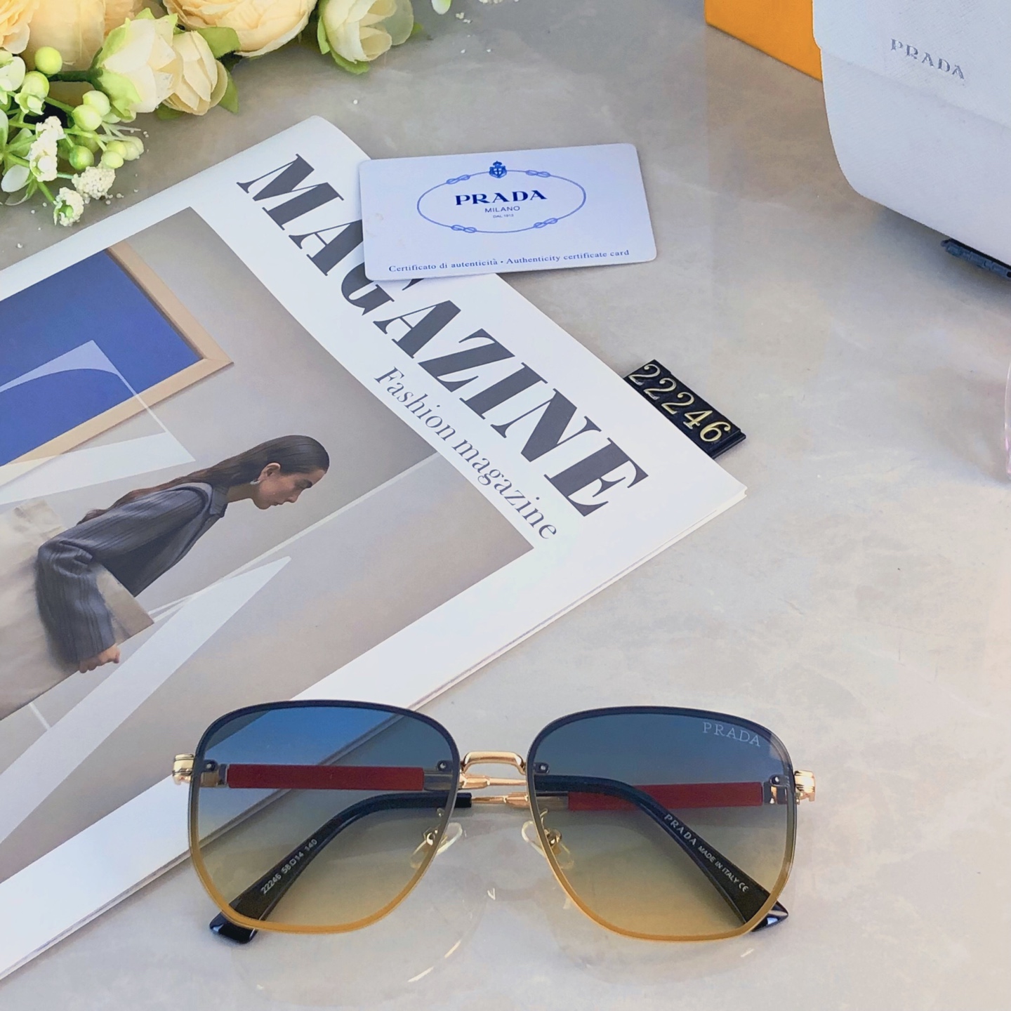 。。Prad*新款男女同款墨镜时尚潮流休闲眼镜驾驶出行度假太阳眼镜防紫外线