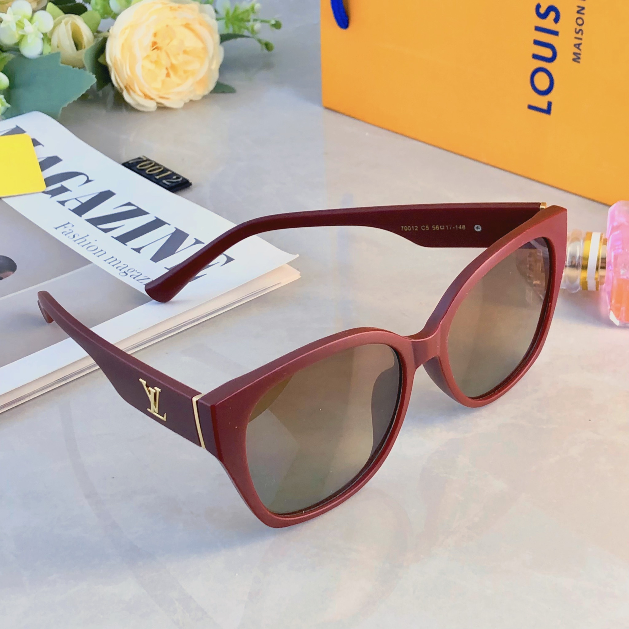 。。Louis vuitto*欧美甜酷辣妹黑色圆框墨镜女圆脸显瘦网红大框高级感显气质太阳镜