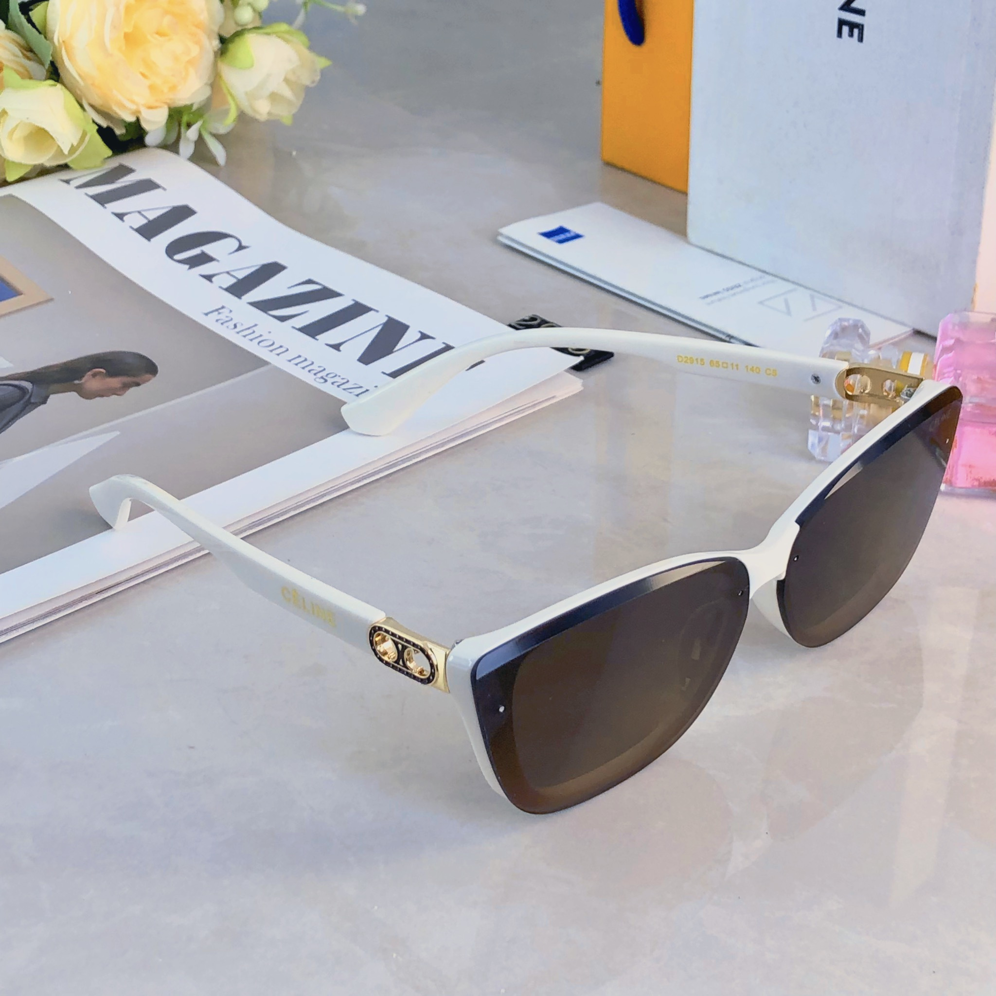 。。Celin*欧美复古猫眼墨镜女ins小方框个性网红时尚百搭防紫外太阳镜