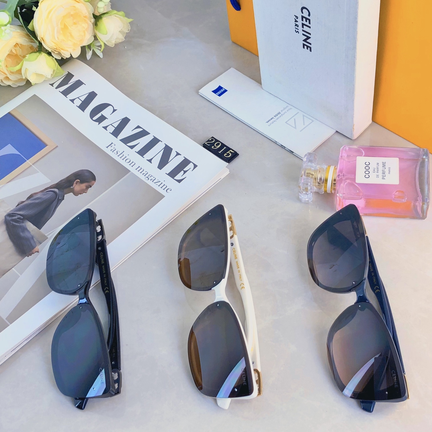 。。Celin*欧美复古猫眼墨镜女ins小方框个性网红时尚百搭防紫外太阳镜